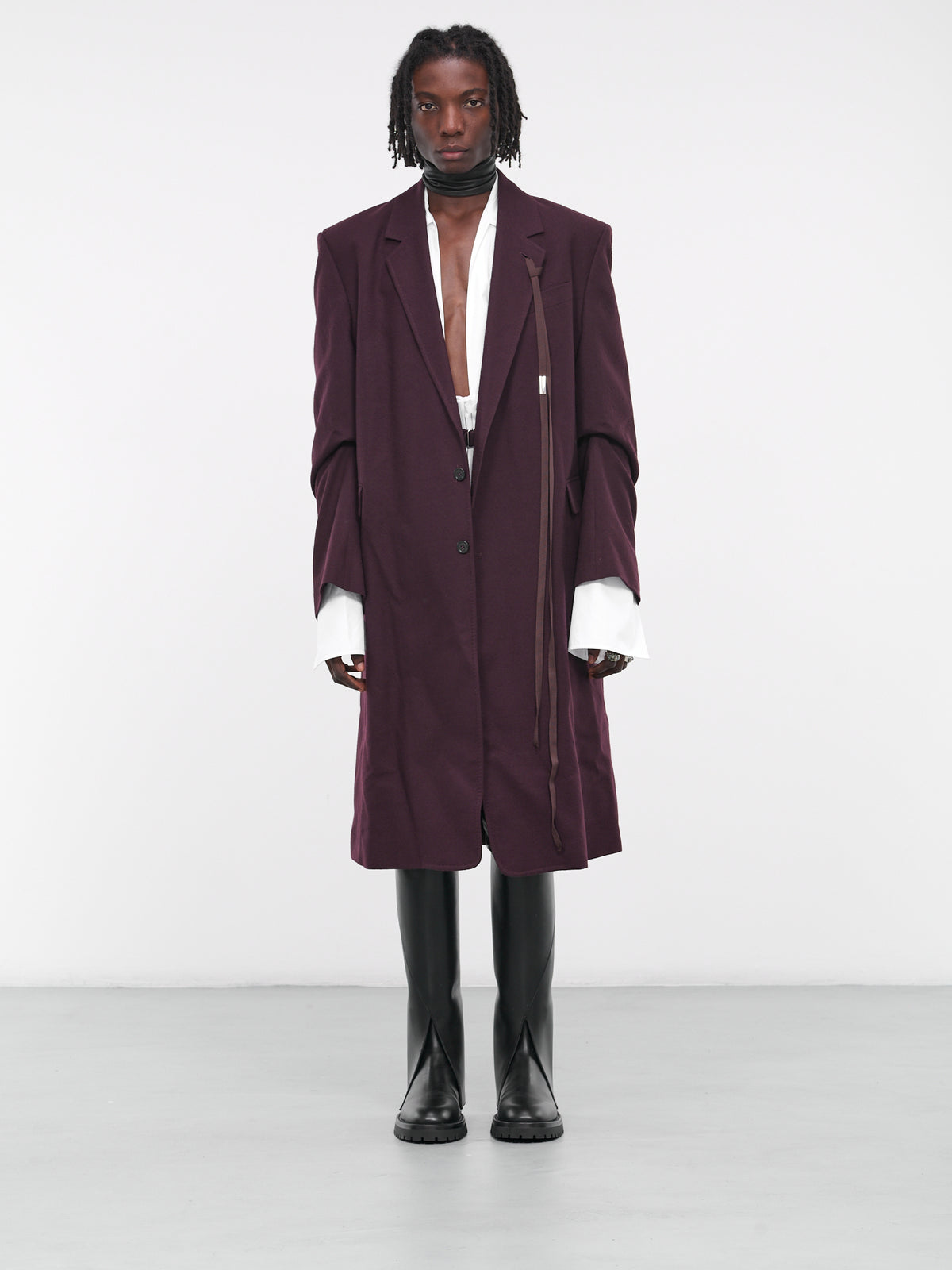 Wauter Tailored Coat (B0011600-FA207-038-AUBERGINE)