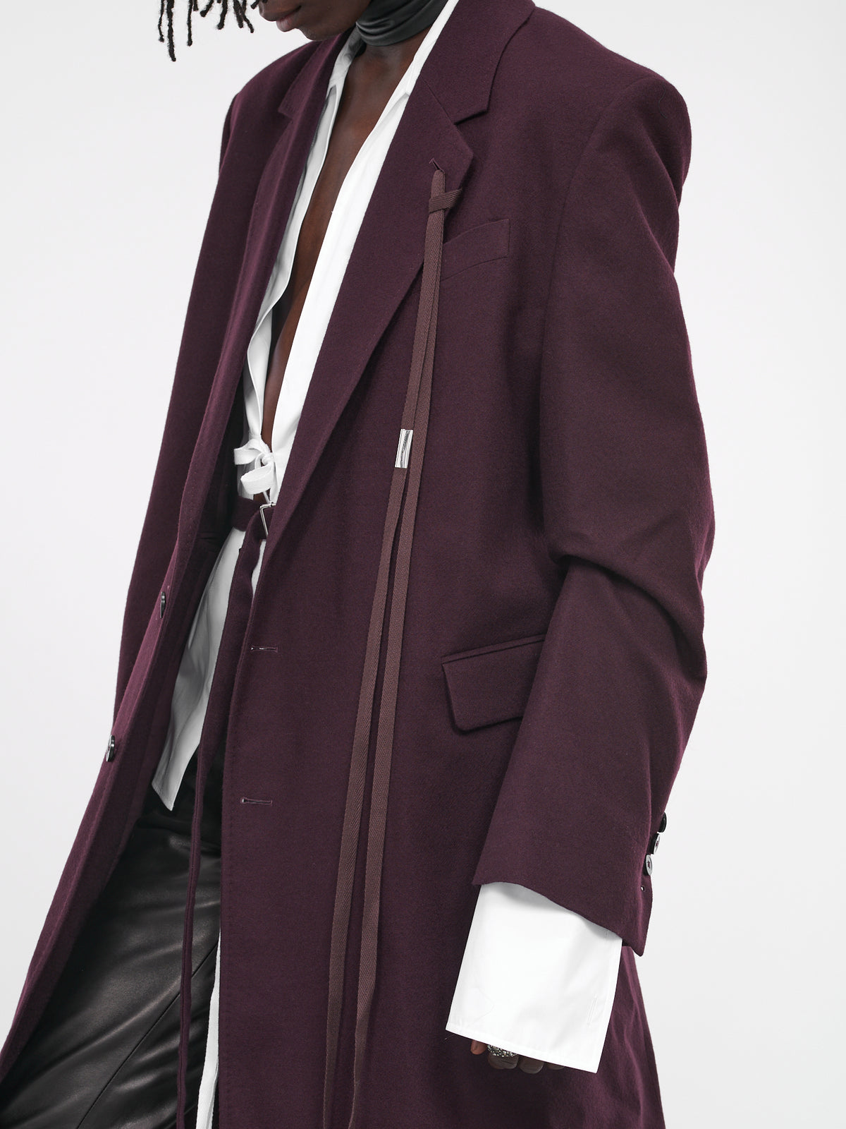 Wauter Tailored Coat (B0011600-FA207-038-AUBERGINE)