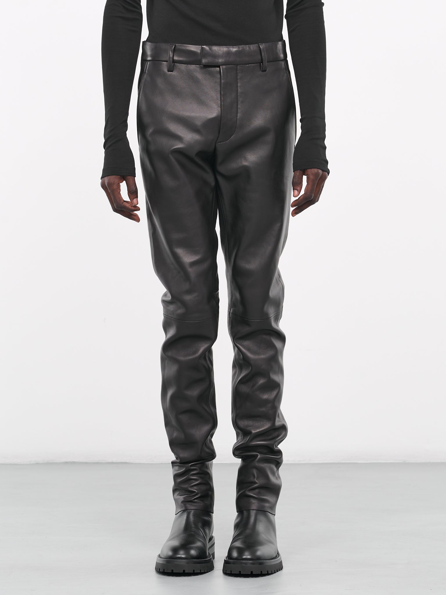 Edward Leather Trousers (B0011608-LT117-099-BLACK)