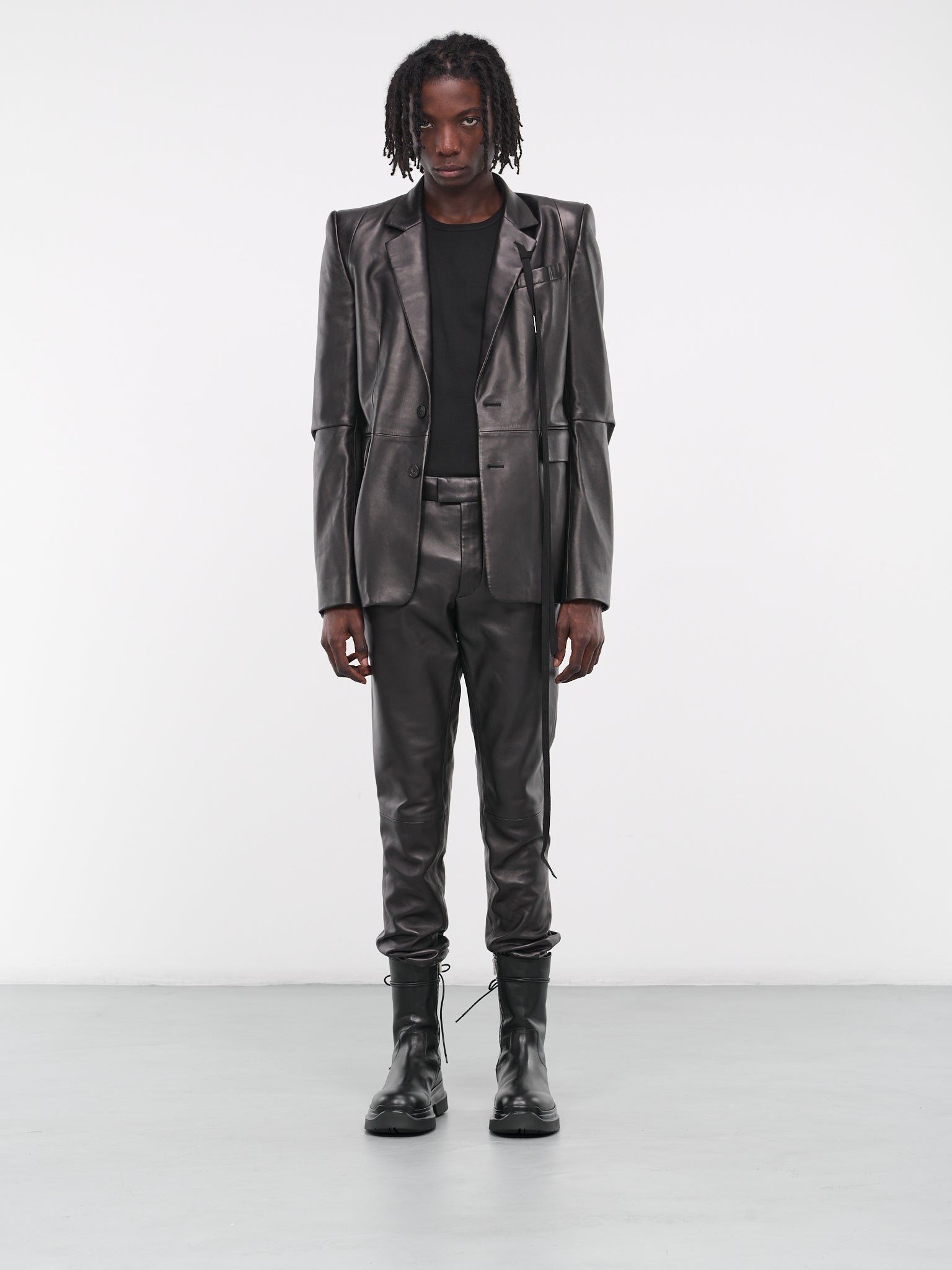 Edward Leather Trousers (B0011608-LT117-099-BLACK)