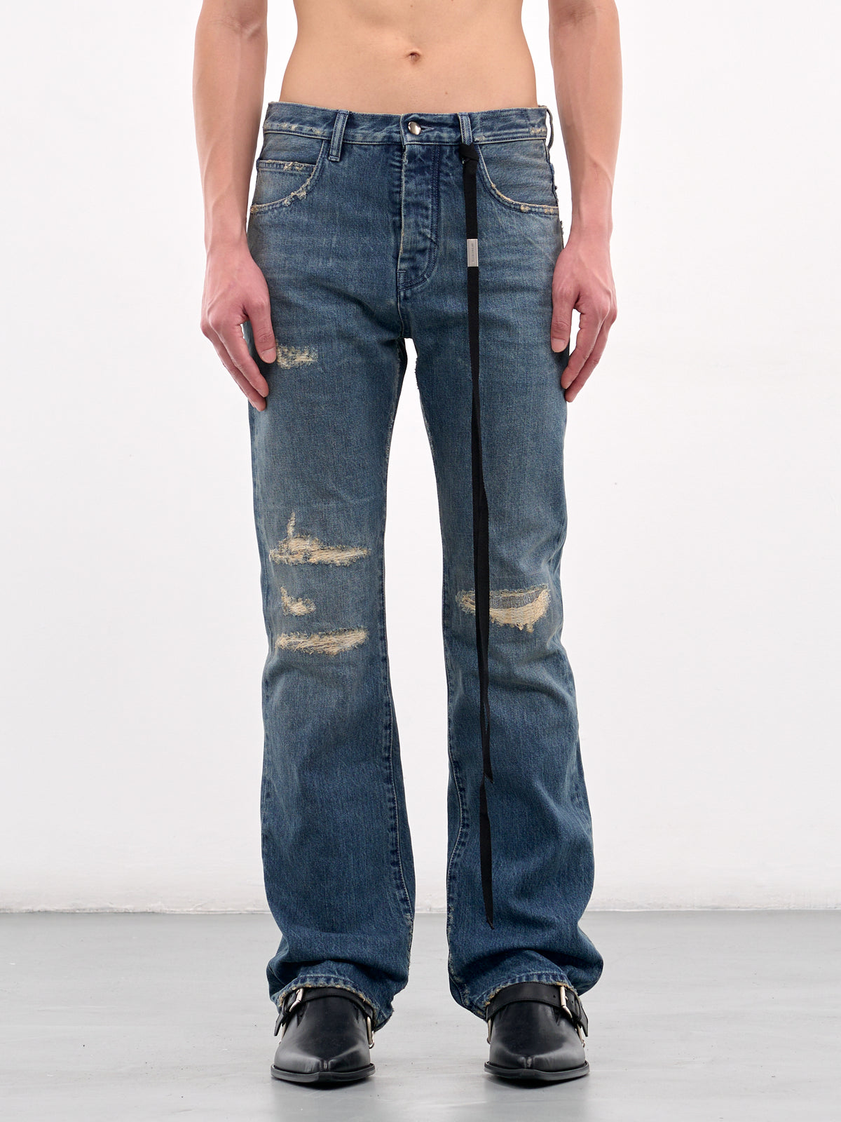 Distressed Vintage Jeans (B0011713-FA631-VINTAGE-BLUE)