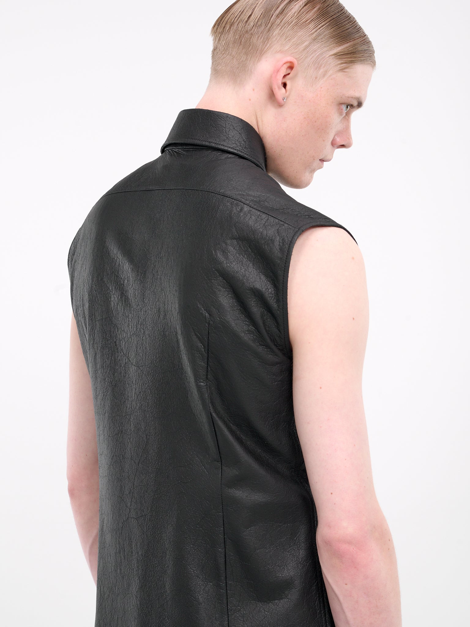 Boldewijn Leather Sleeveless Shirt (B0011756-LT126-BLACK)