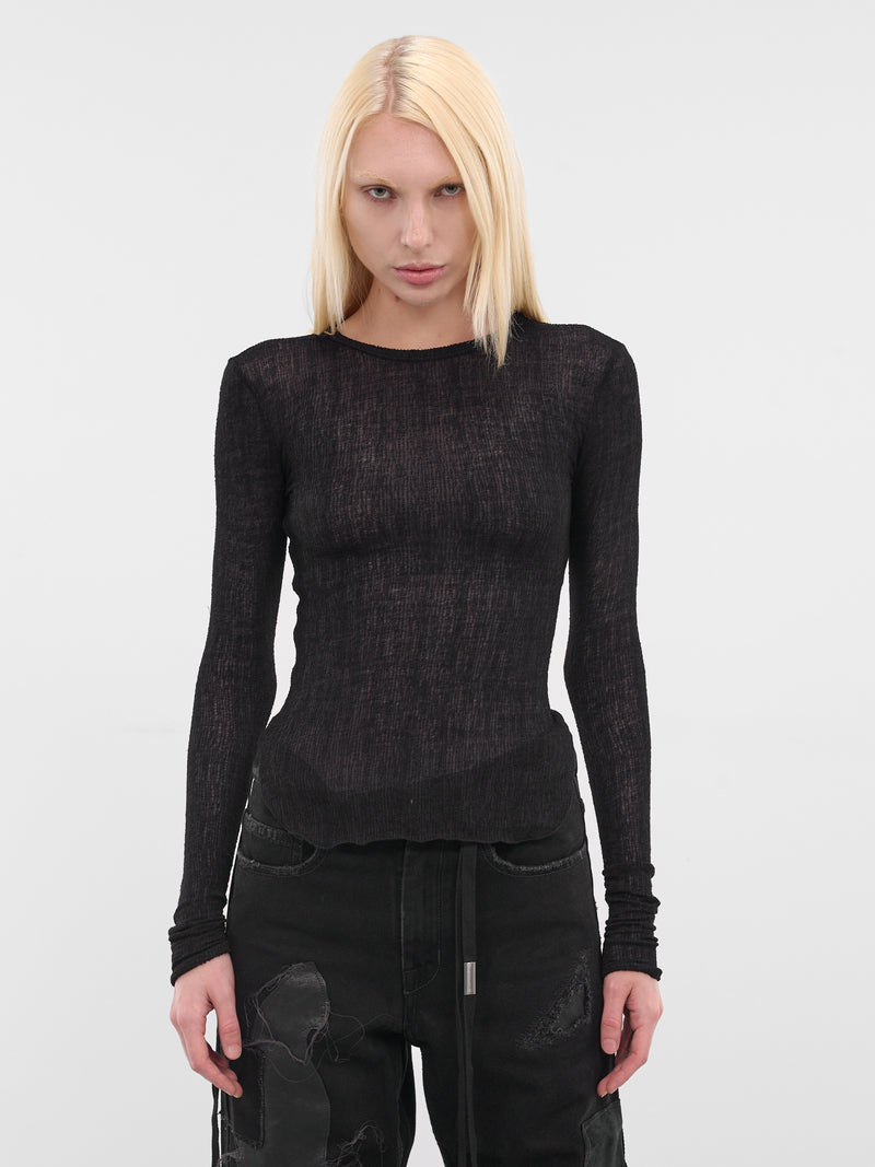 Black Oke Long Sleeve Top (B0012327-FA619-BLACK)