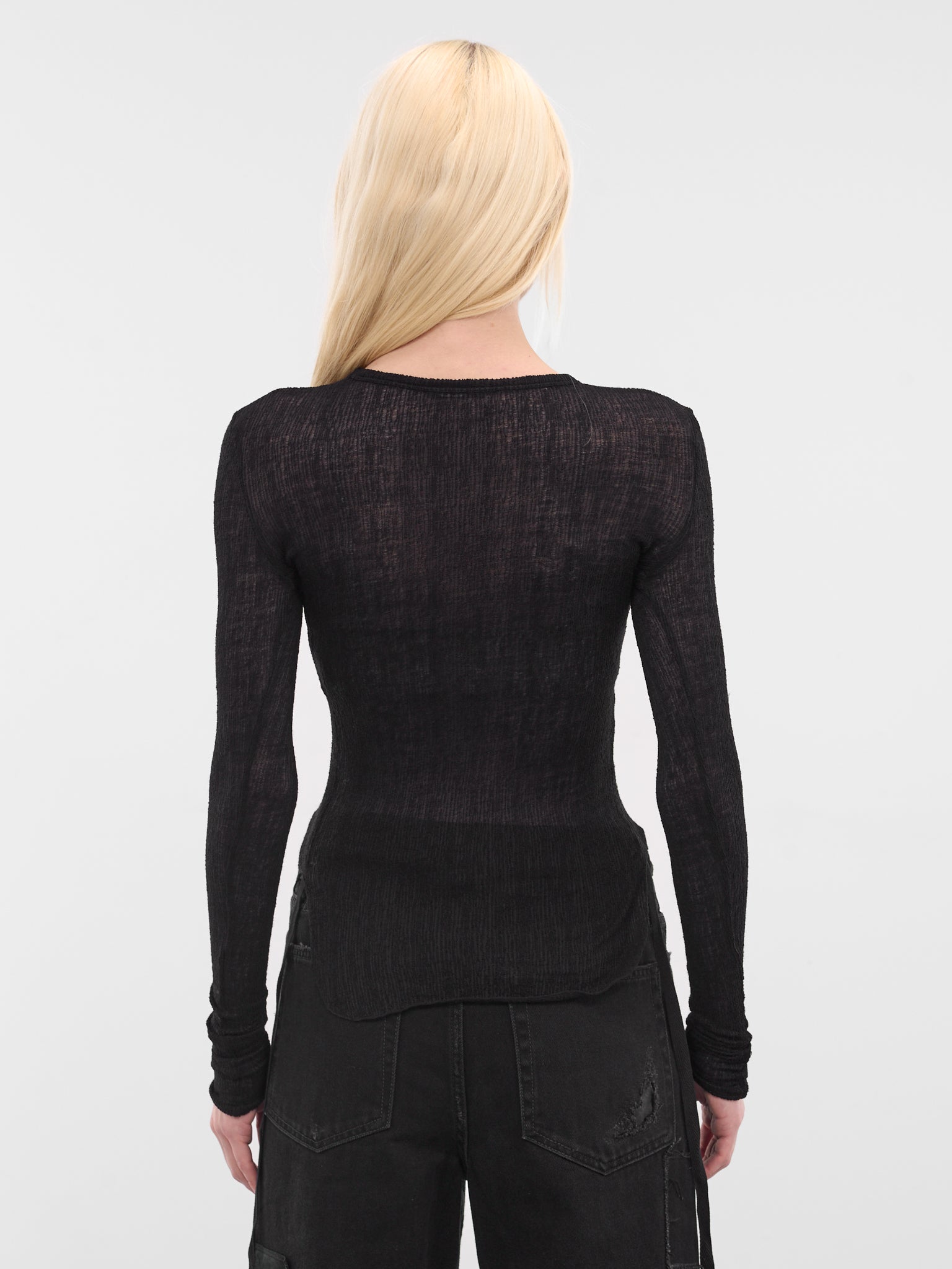 Black Oke Long Sleeve Top (B0012327-FA619-BLACK)