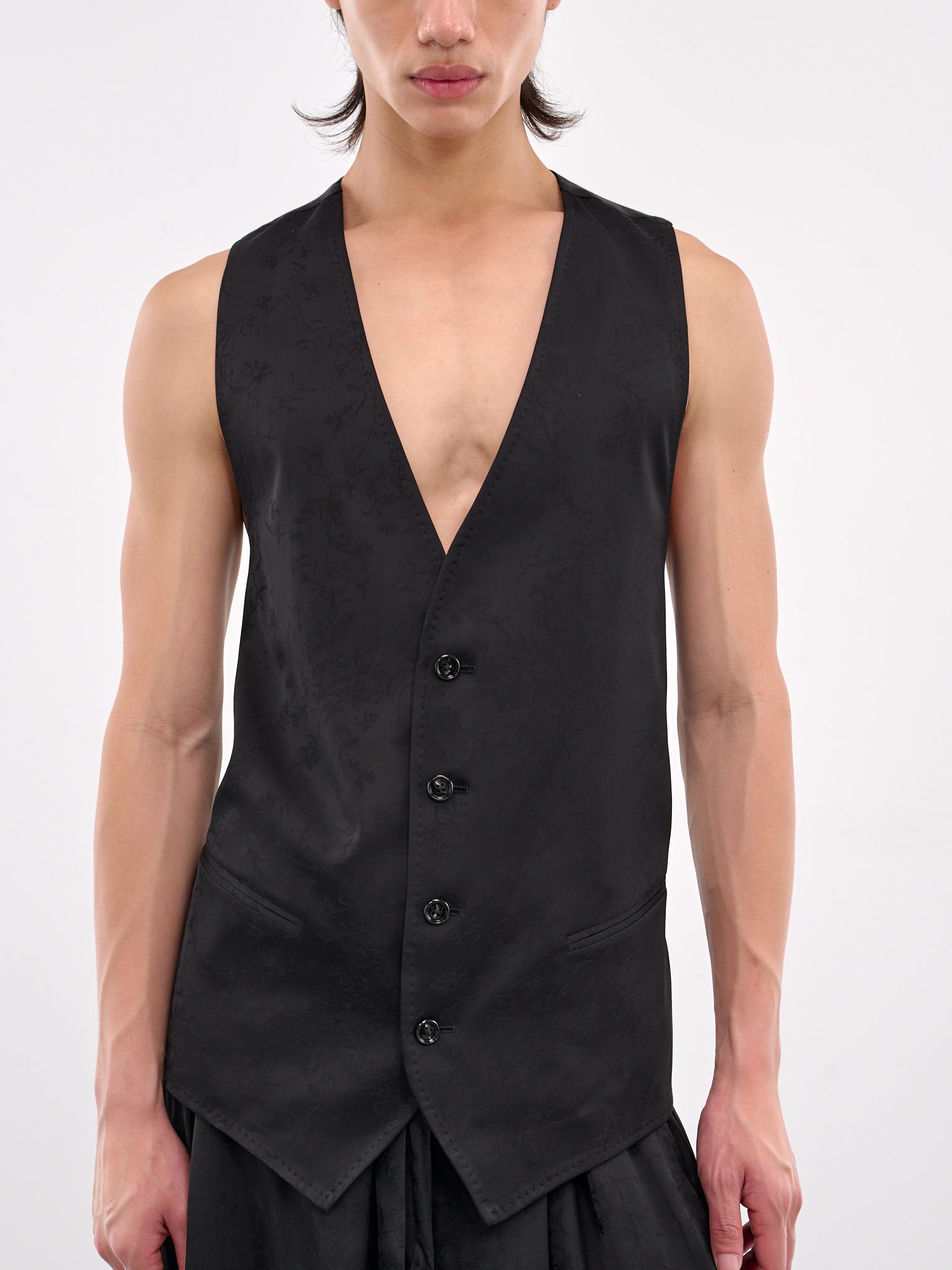 Cinched Waistcoat (B0012391-FA611-BLACK)