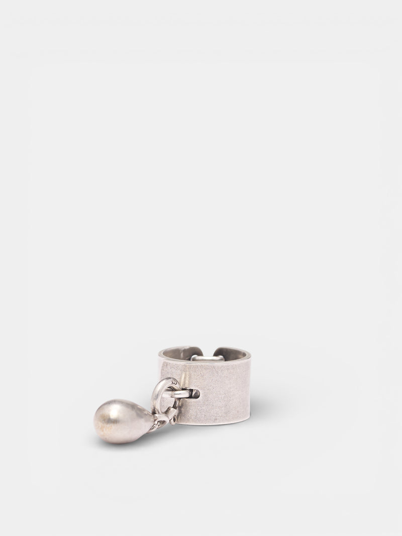 Aurelie Silver Locking Pearl Ring (B0012700-JW020-ANTIQUE-SILVER)