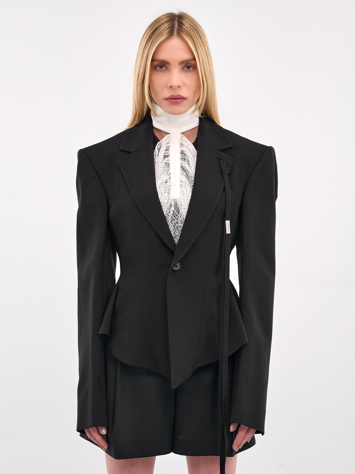Lila Single-Breasted Blazer (B0012782-FA558-BLACK)