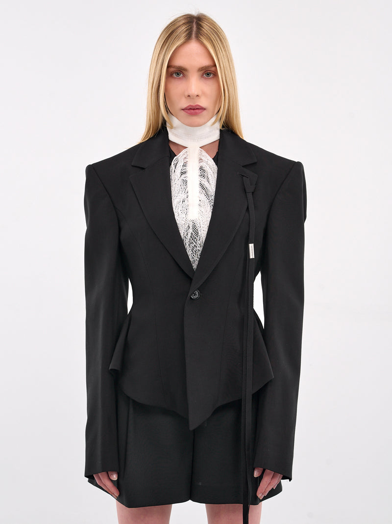 Lila Single-Breasted Blazer (B0012782-FA558-BLACK)