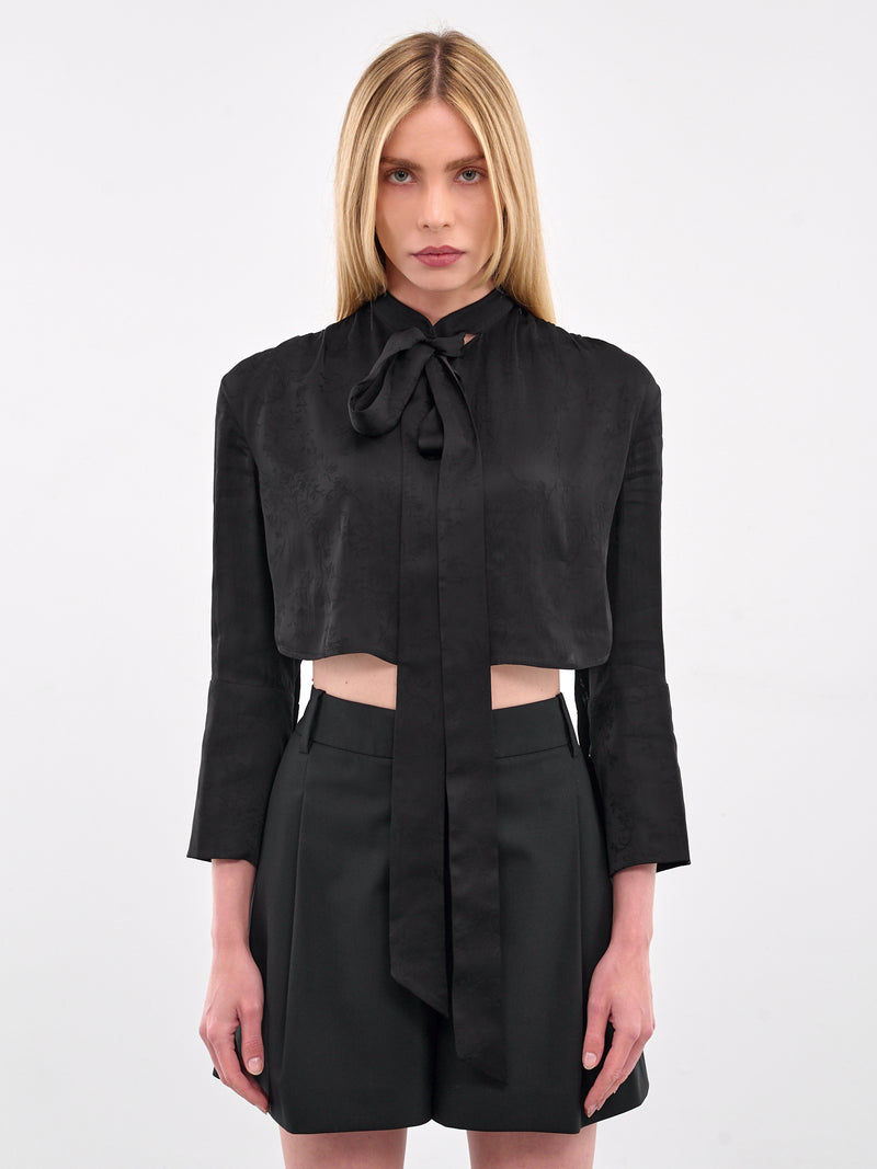 Cropped Blouse (B0012783-FA611-BLACK)