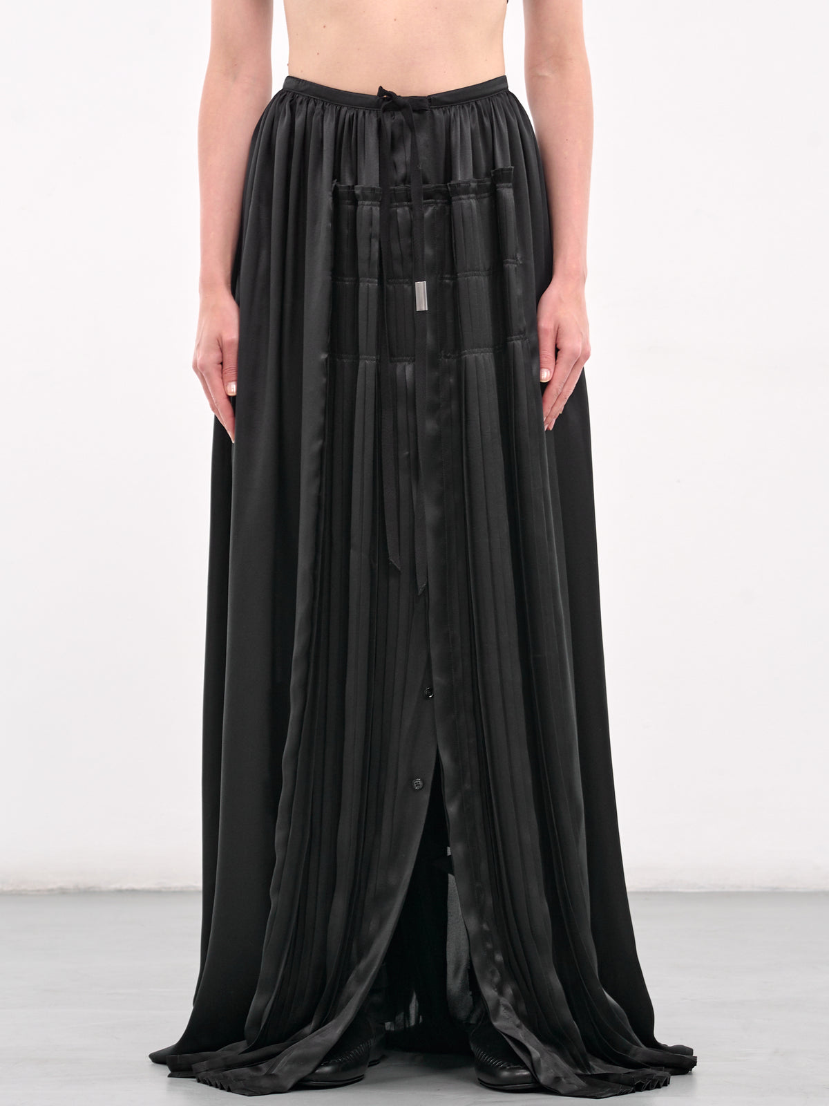 Pleated Maxi Skirt (B0012795-FA624-BLACK)