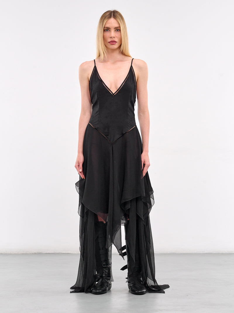 Asymmetric Maxi Dress (B0012814-FA611-BLACK)