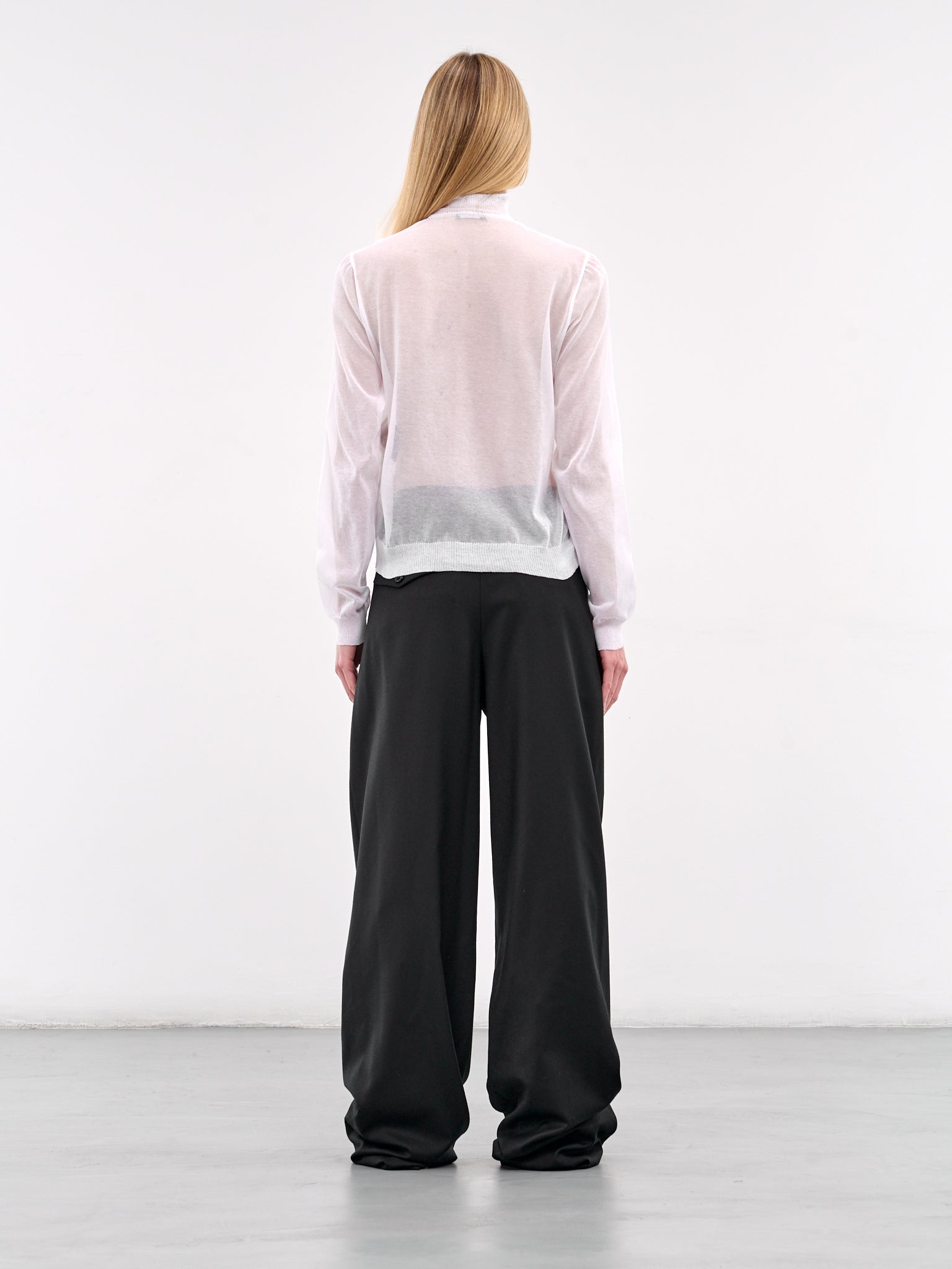Frilled Trim Cardigan (B0012852-KN008-NATURAL-WHITE)