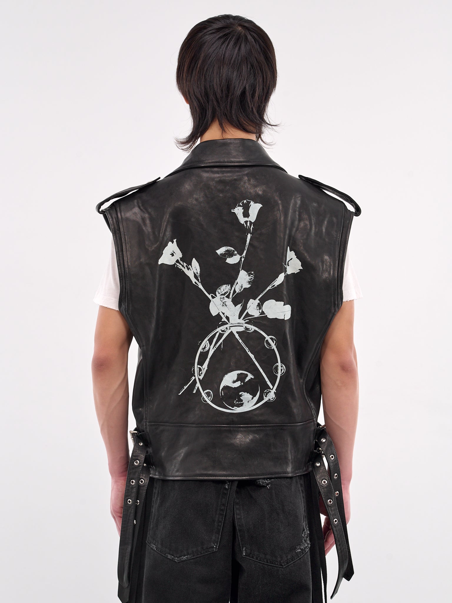 Double-Rider Biker Vest (B0013035-LT137-BLACK)
