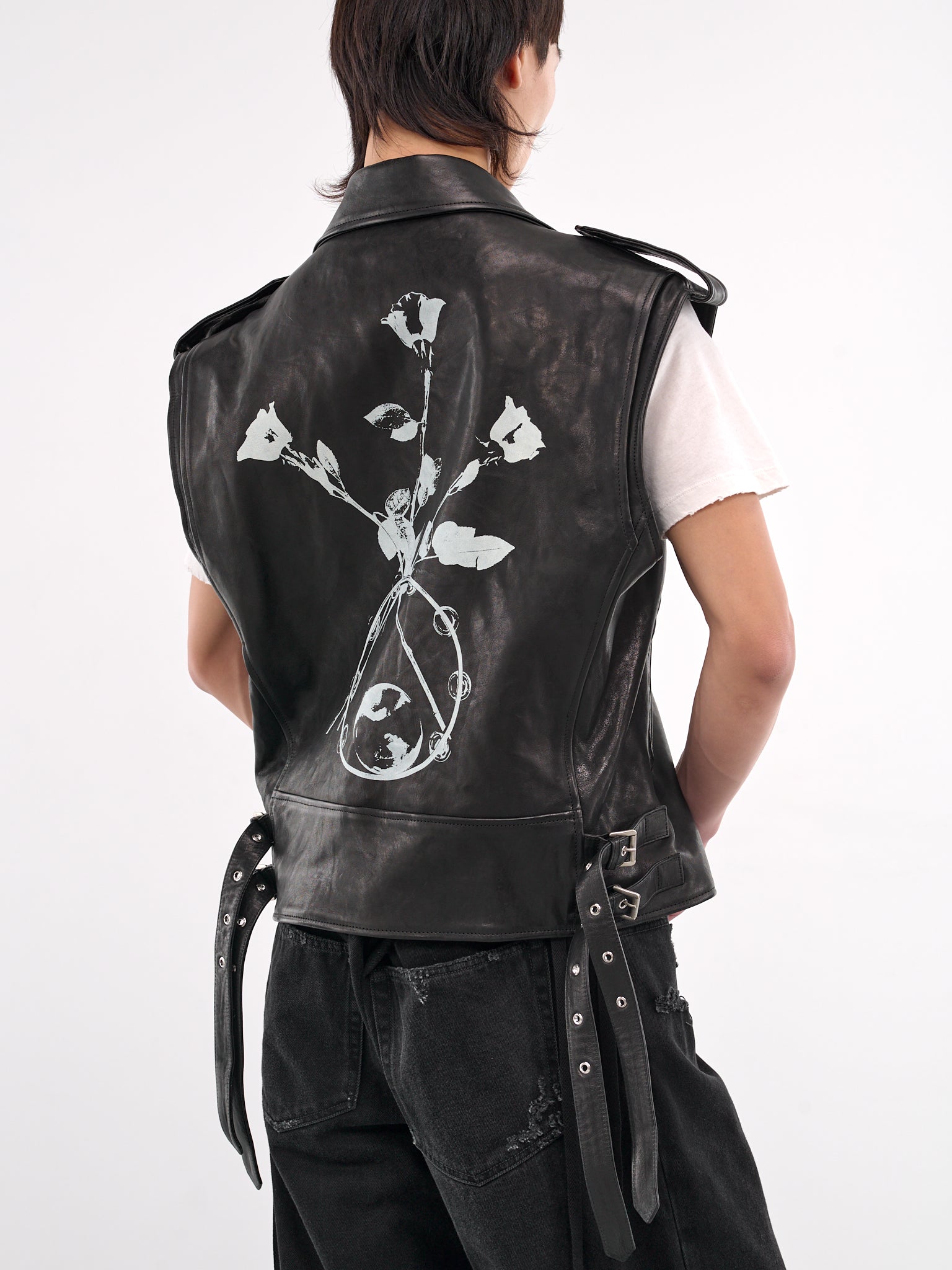 Double-Rider Biker Vest (B0013035-LT137-BLACK)
