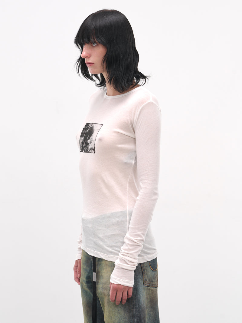 White Fiene Bikers Kiss Tee (B0013245-FA119-IVORY)