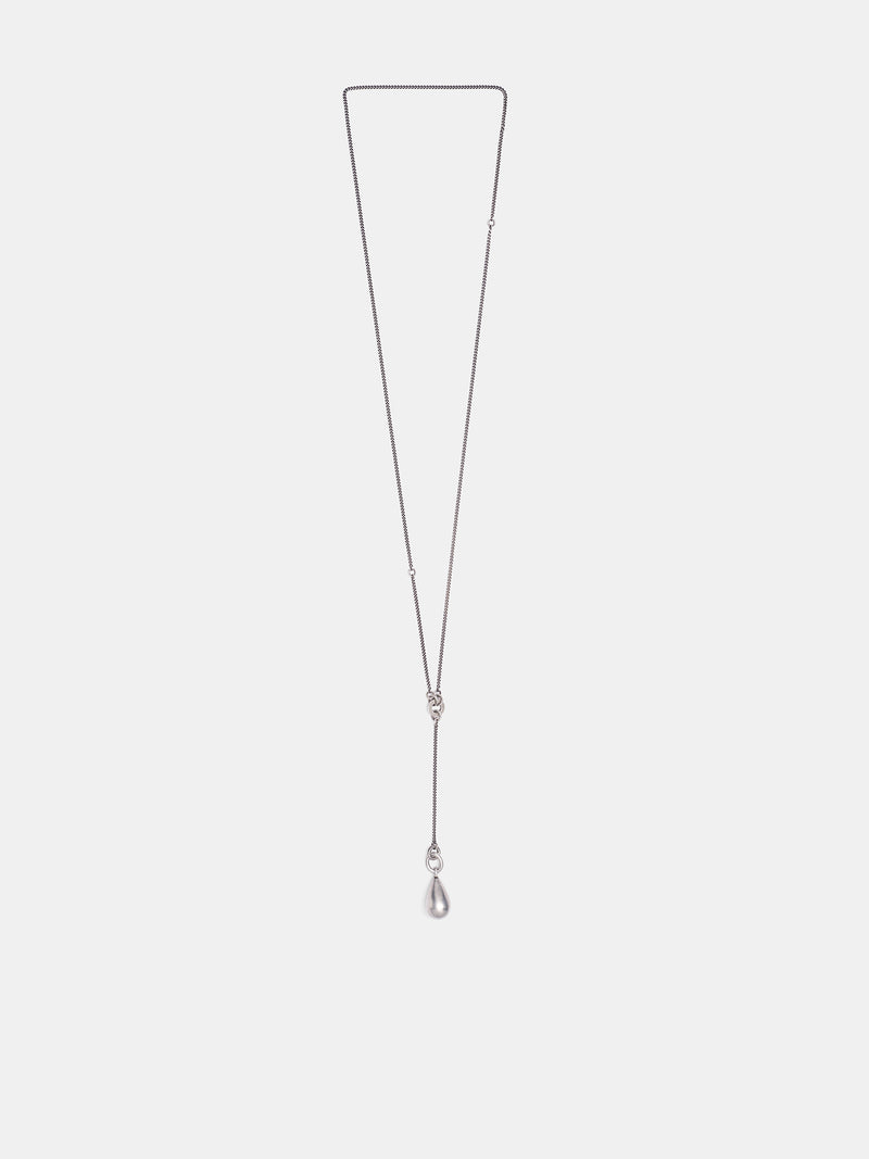 Tinne Silver Pearl Pendant Necklace (B0013248-JW020-ANTIQUE-SILVER)