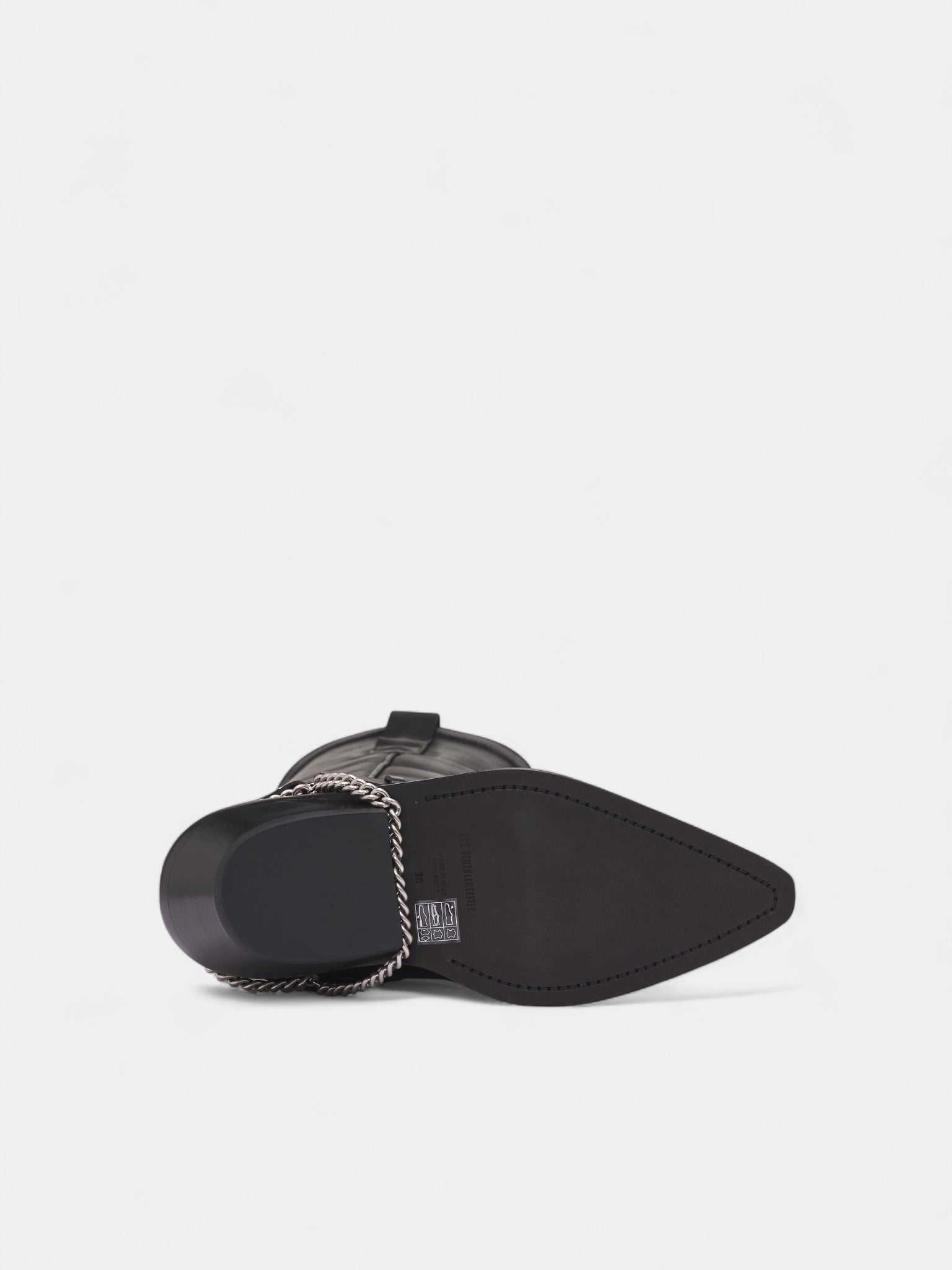 Black Leather Finnbo Santiago Boots (B0013373-LT168-BLACK)