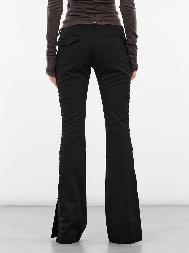 Kel Black Lacing Flared Pants (B0013599-FA696-BLACK)