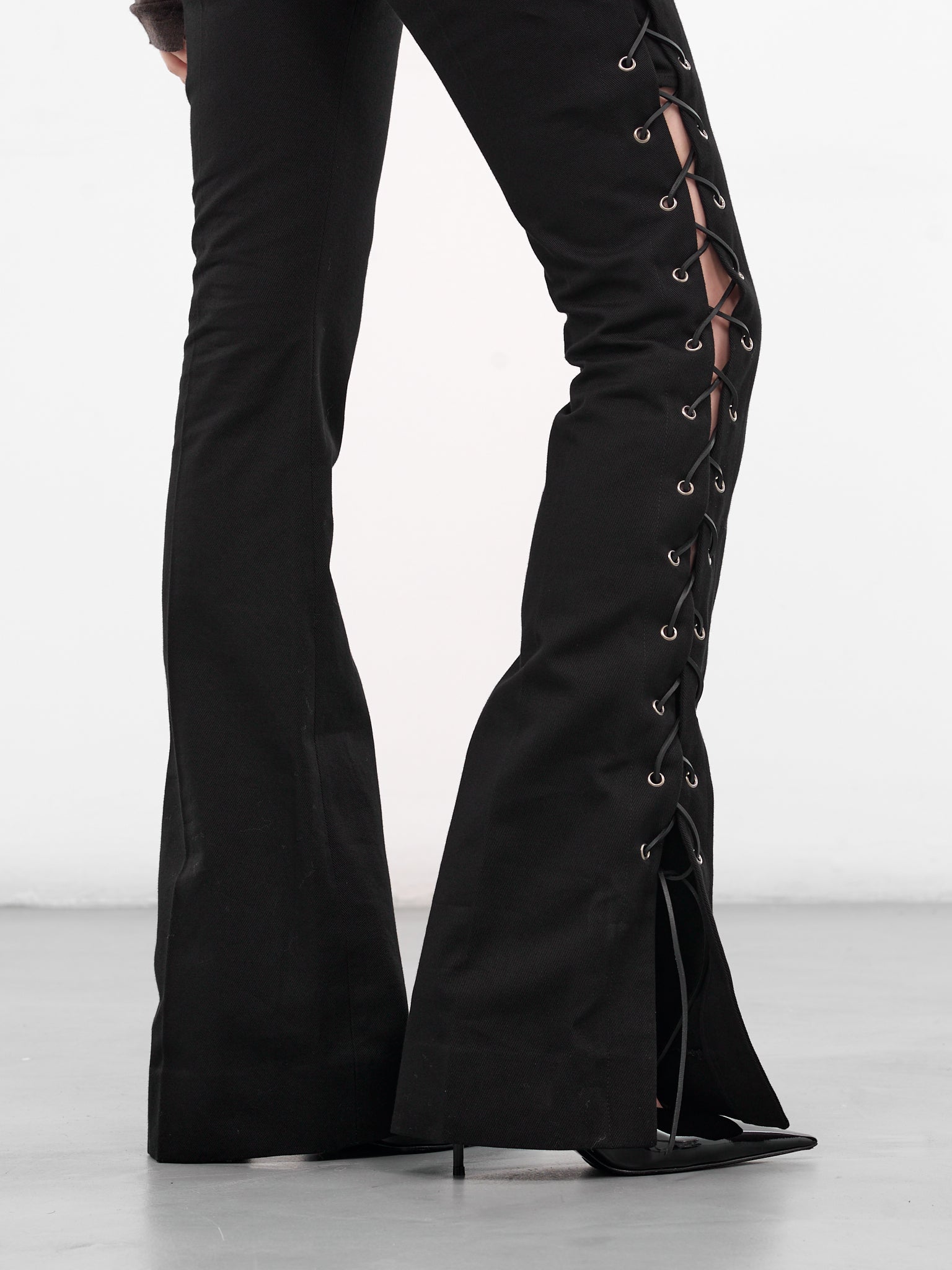 Kel Black Lacing Flared Pants (B0013599-FA696-BLACK)