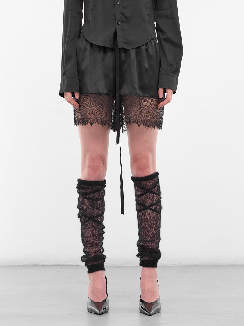 Black Blasius Knit Leg Warmers (B0013609-KN058-BLACK)