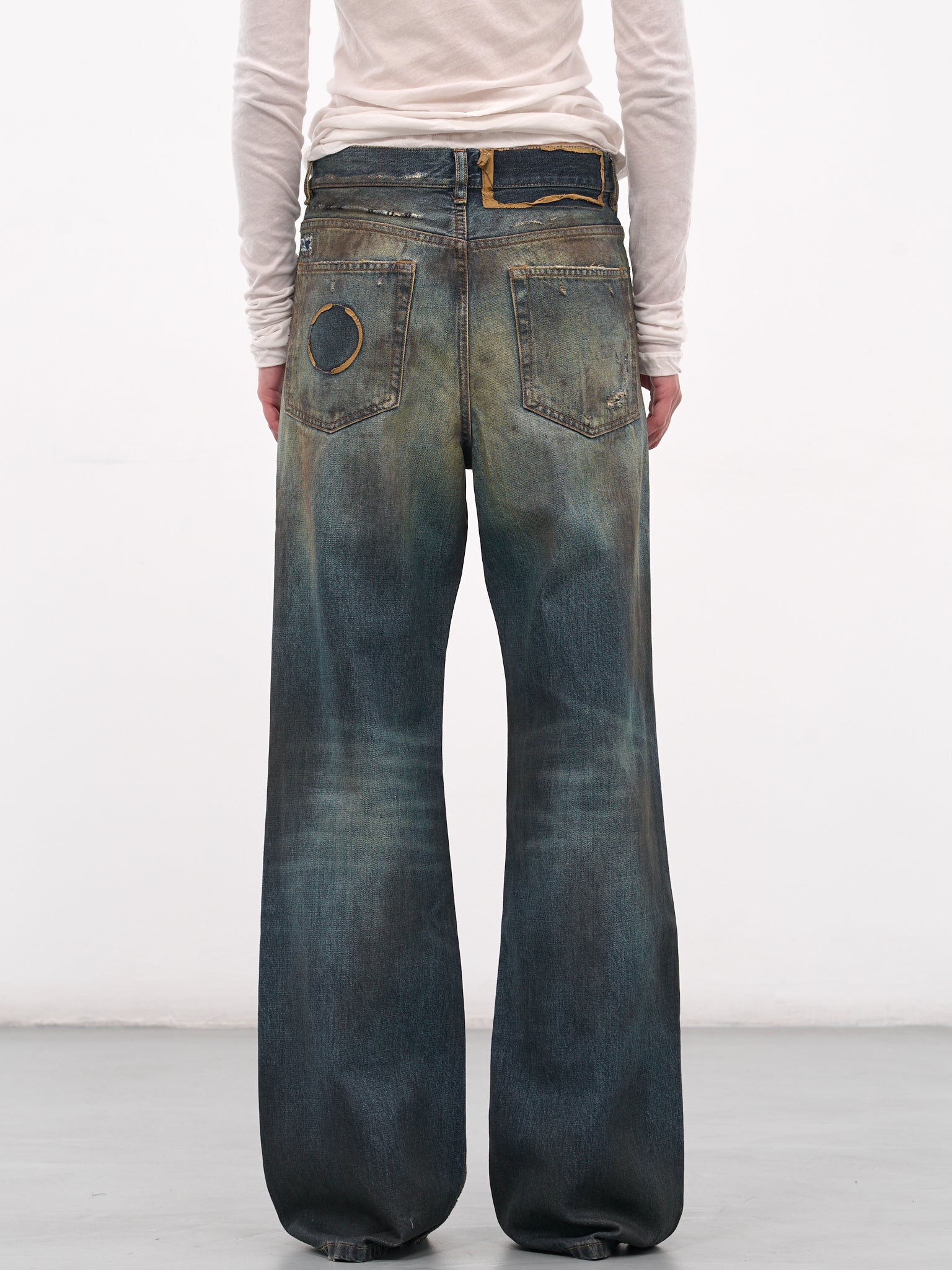 Blue Genoveva Distressed Flared Jeans (B0013624-FA671-VINTAGE-BLUE)