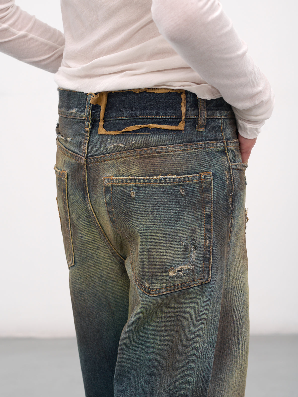 Blue Genoveva Distressed Flared Jeans (B0013624-FA671-VINTAGE-BLUE)