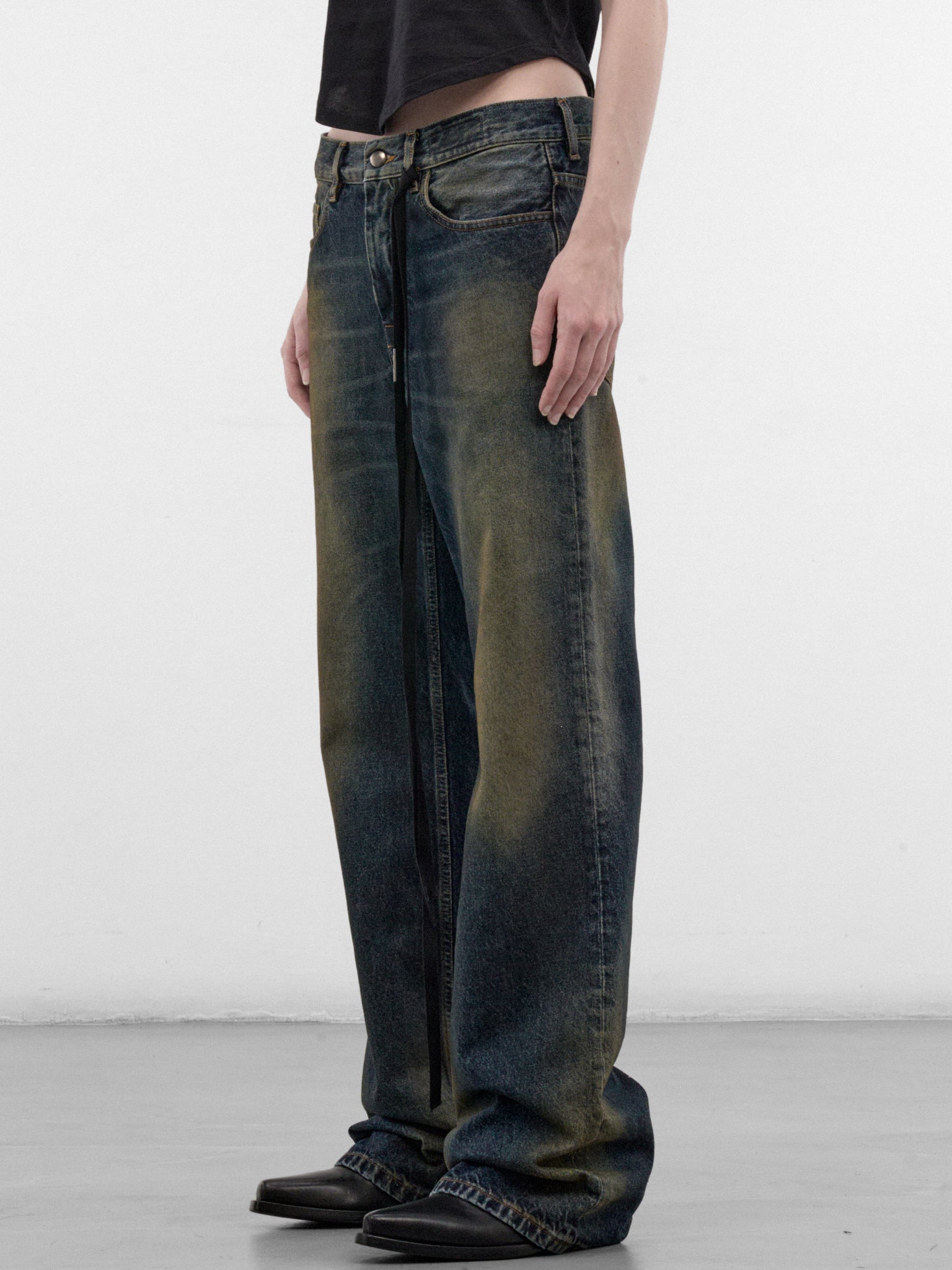 Genoveva Blue Relaxed Flared Jeans (B0013624-FA770-DEEP-BLUE)