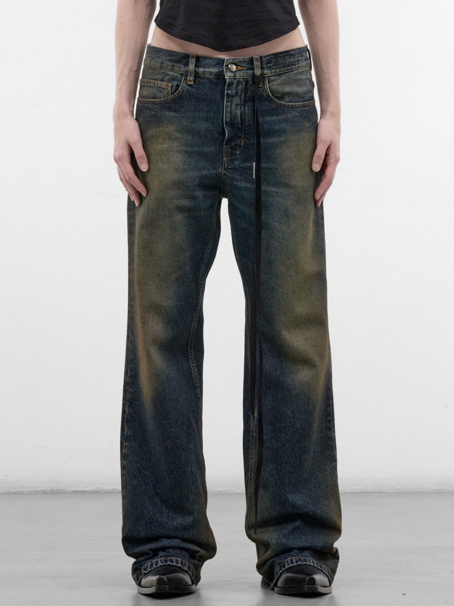 Genoveva Blue Relaxed Flared Jeans (B0013624-FA770-DEEP-BLUE)