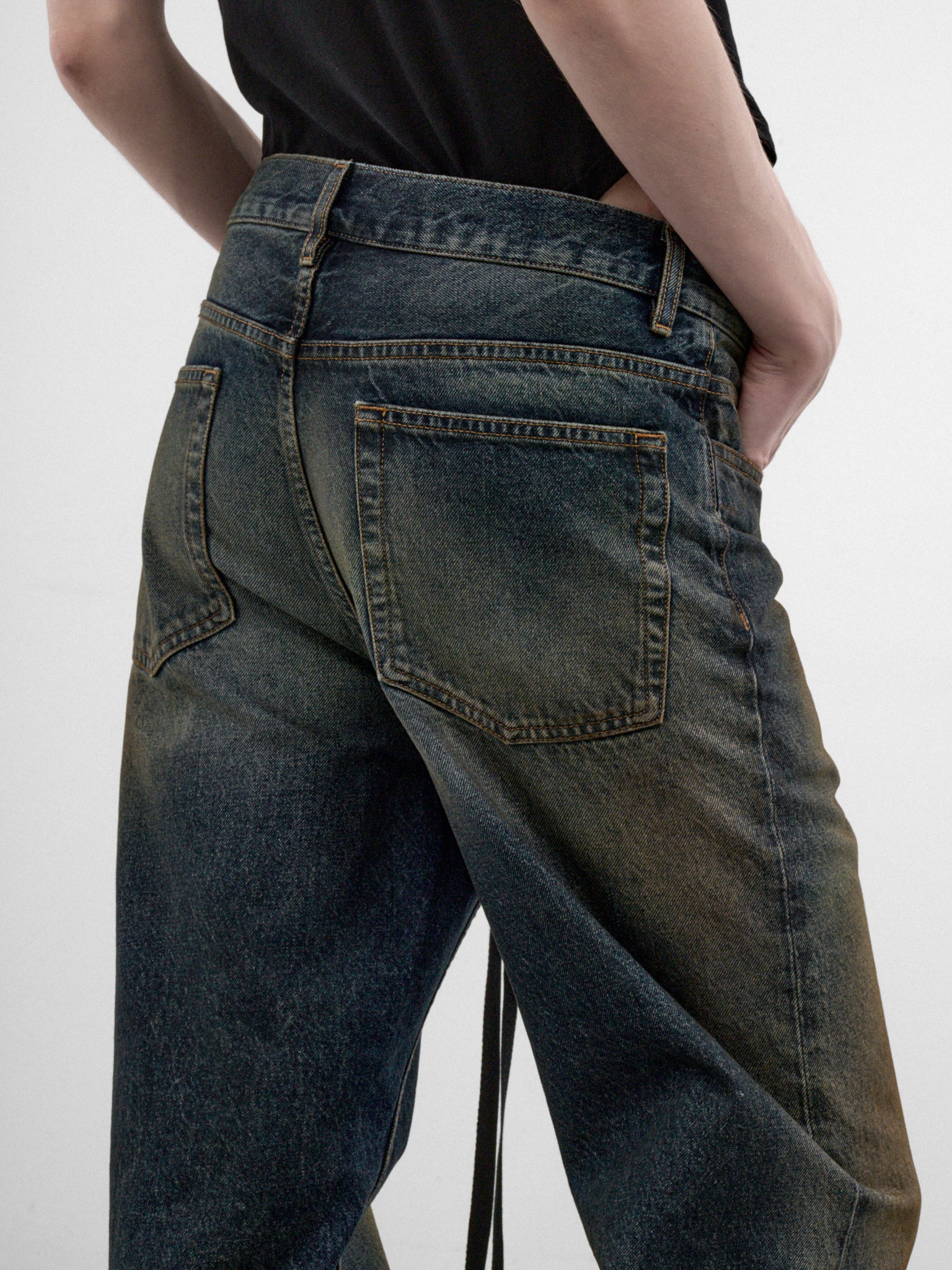 Genoveva Blue Relaxed Flared Jeans (B0013624-FA770-DEEP-BLUE)