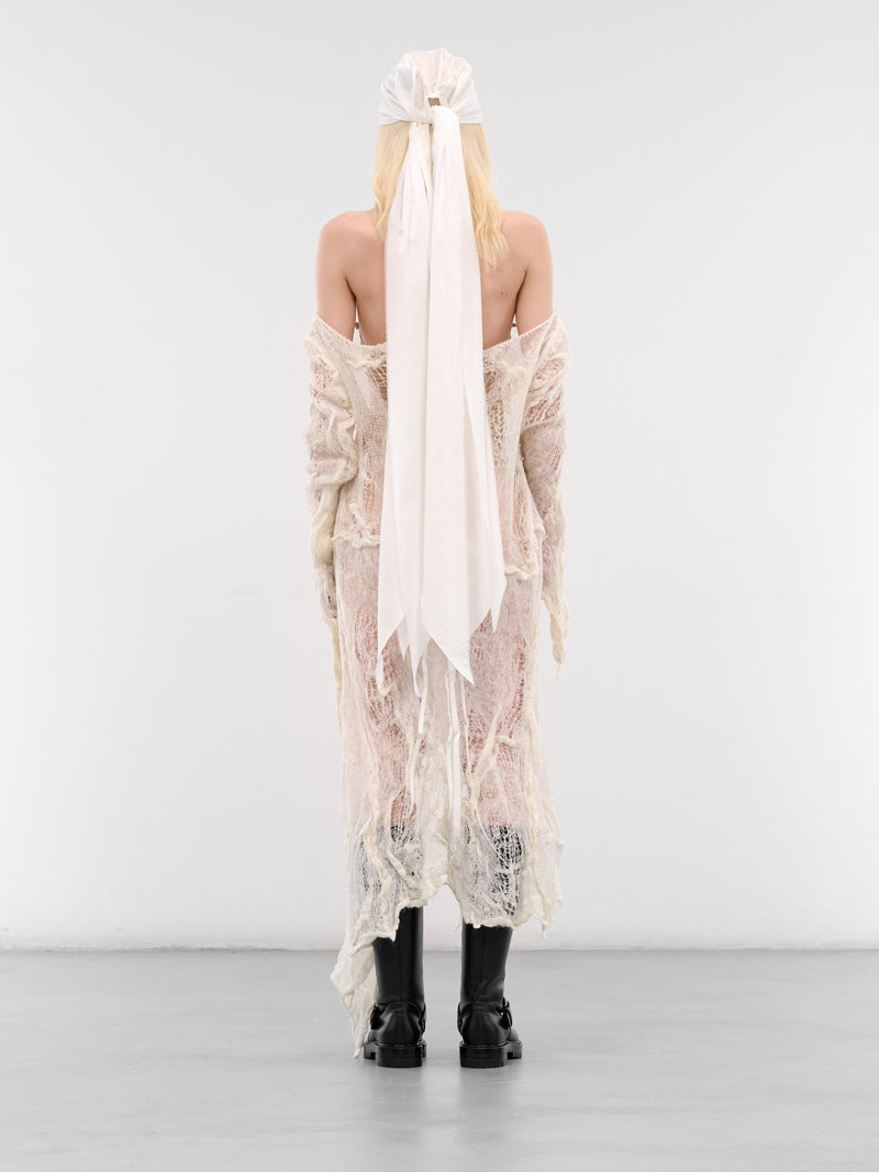 Nour White Crepe Georgette Bandana (B0013646-FA702-NATURAL-WHITE)