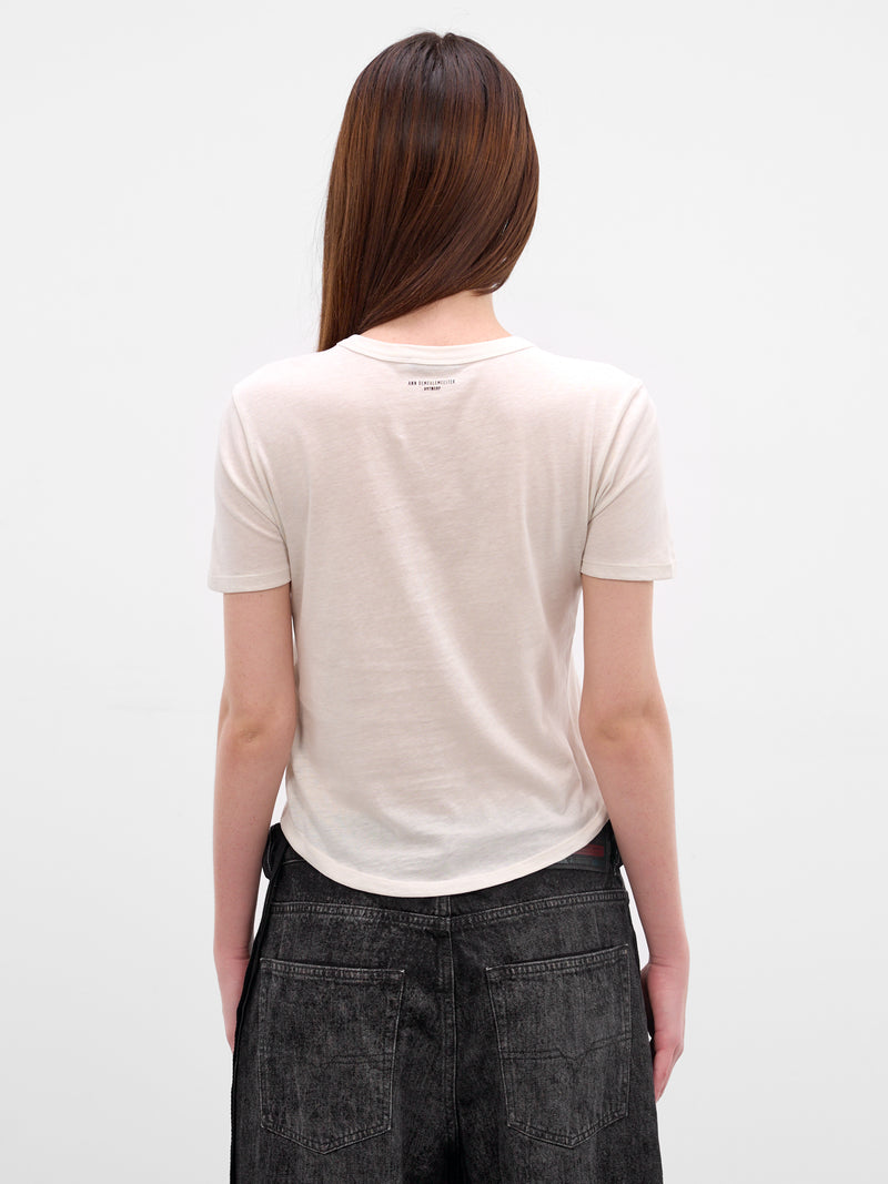 White 'Love Is A Window' Tee (B0013841-FA206-IVORY)