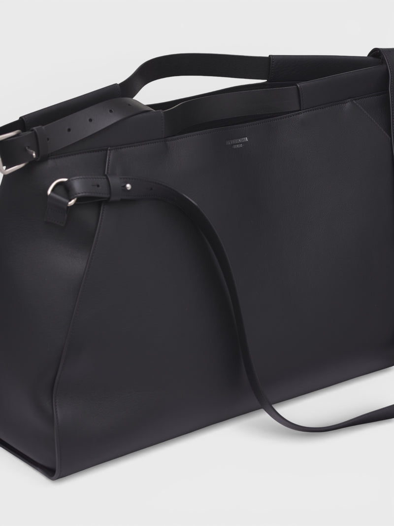 Sylvia Black Leather Bag (B0013899-LT189-BLACK)