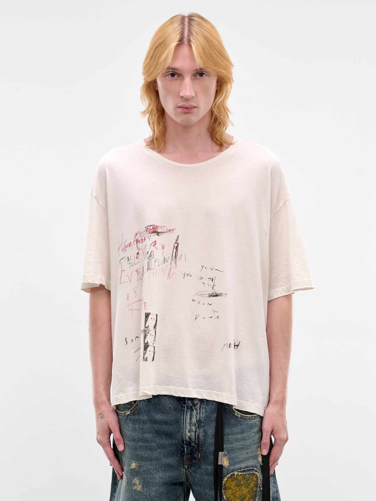 Lu Boxy Sketch Graphic Tee (B0013914-FA637-IVORY)