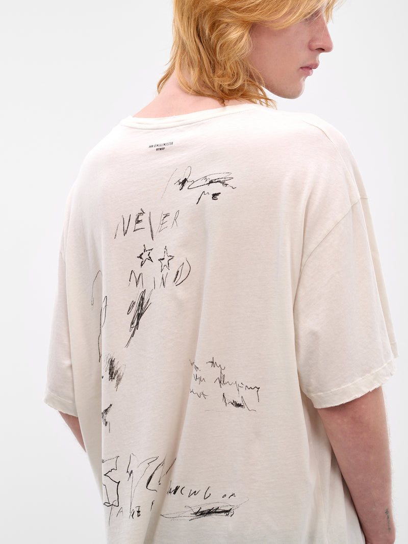 Lu Boxy Sketch Graphic Tee (B0013914-FA637-IVORY)