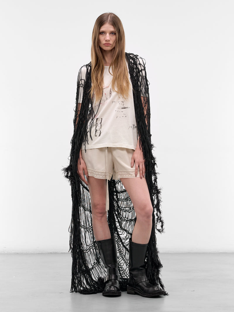 Ante White Silk Boxer Shorts (B0013990-FA731-OYSTER)