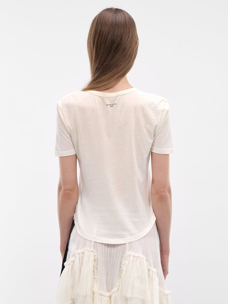 Floor White Flocked Micro Tee (B0013923-FA740-CHALK)