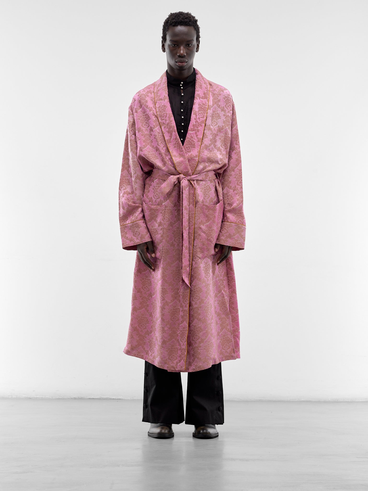 Vorm Fluid Belted Lounge Coat (B0013927-FA730-BLOOM-PINK)