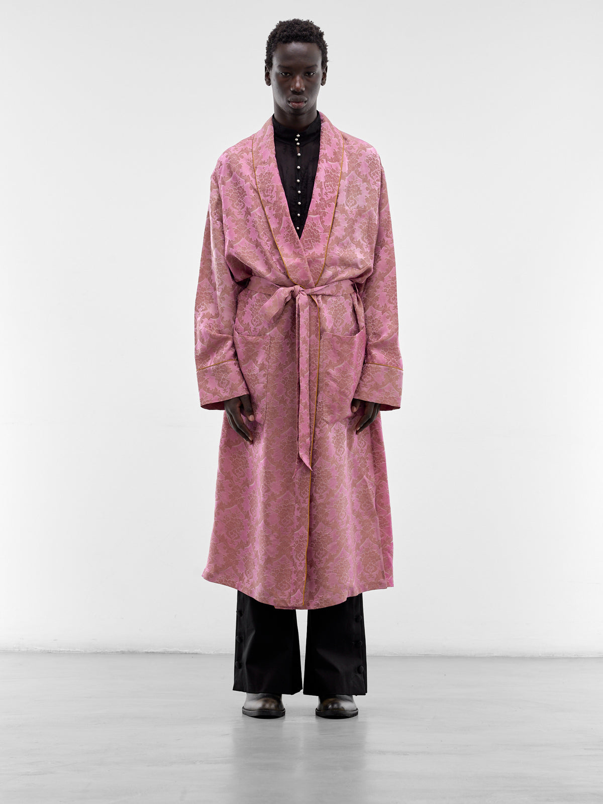 Vorm Fluid Belted Lounge Coat (B0013927-FA730-BLOOM-PINK)
