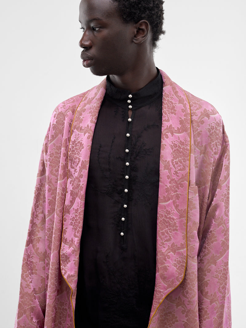 Vorm Fluid Belted Lounge Coat (B0013927-FA730-BLOOM-PINK)