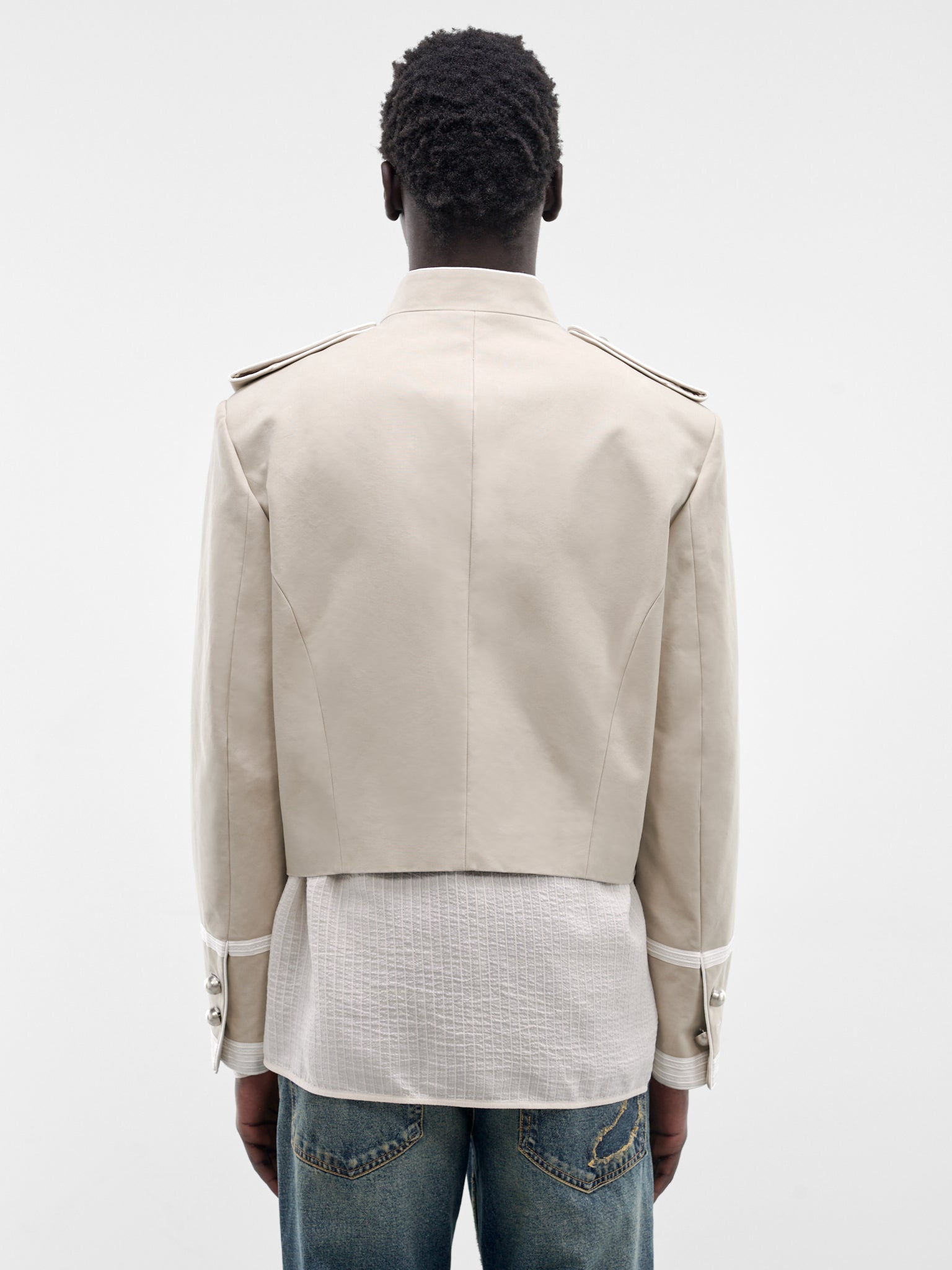 Oyster Cotton Harris Marsina Jacket (B0013931-FA728-OYSTER)