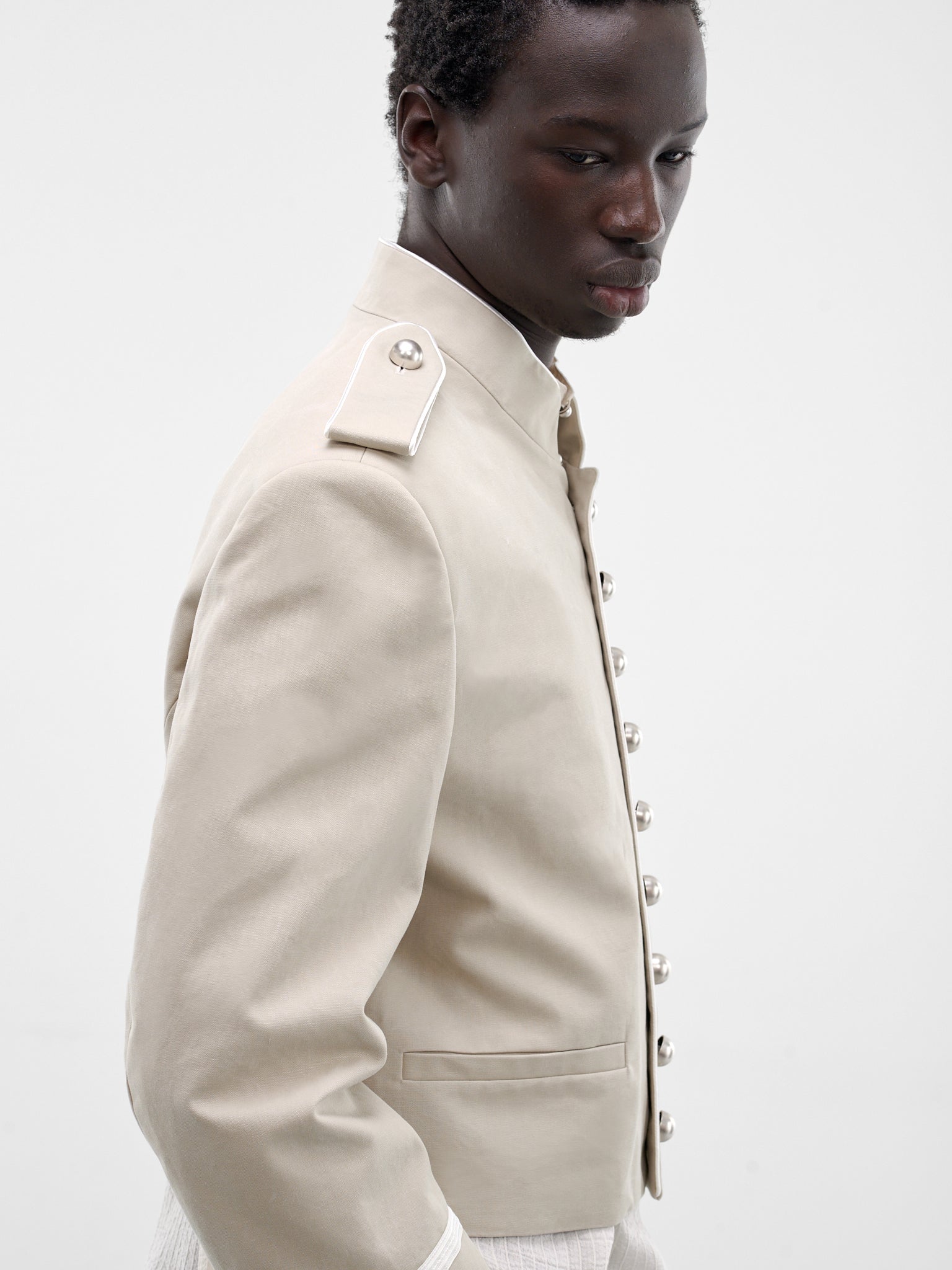 Oyster Cotton Harris Marsina Jacket (B0013931-FA728-OYSTER)