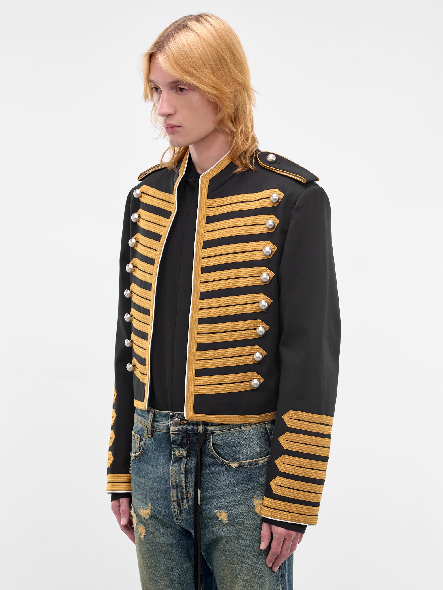 Set Black Embroidered Marsina Jacket (B0013932-FA709-BLACK)