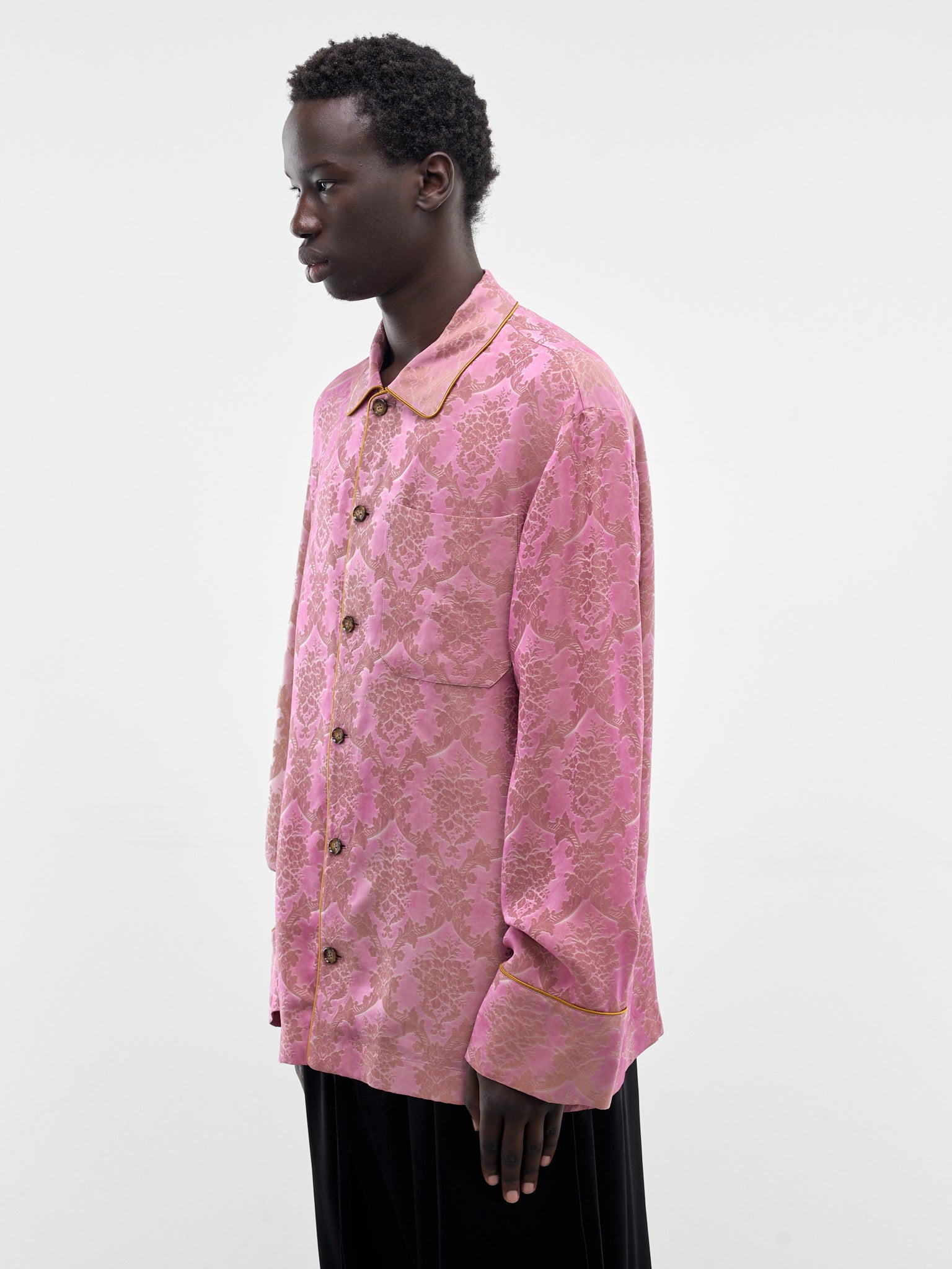 Pink Damon Relaxed Lounge Shirt (B0013933-FA730-BLOOM-PINK)