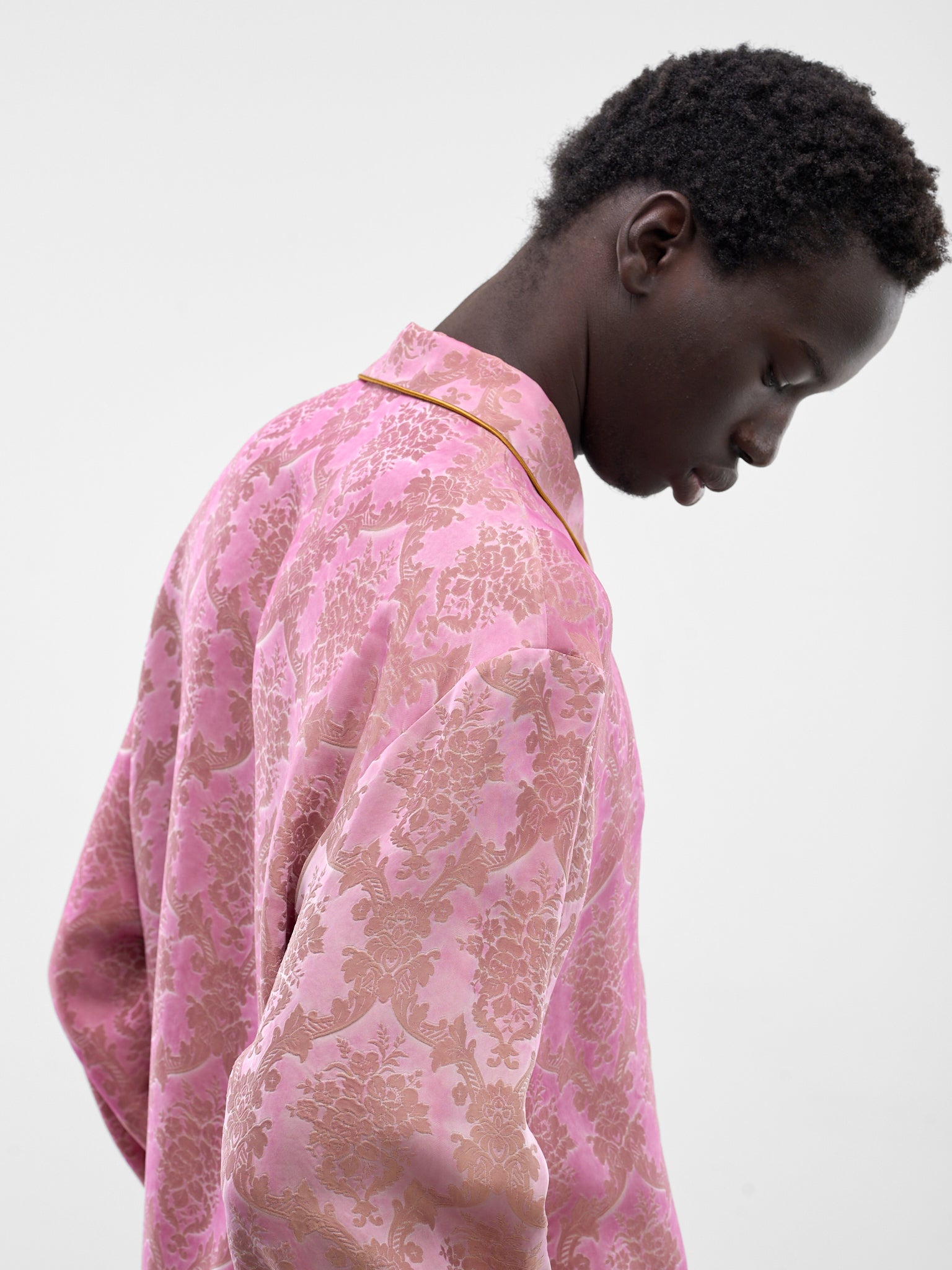 Pink Damon Relaxed Lounge Shirt (B0013933-FA730-BLOOM-PINK)