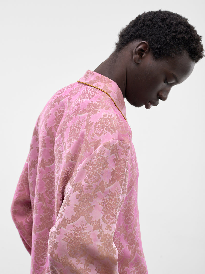 Pink Damon Relaxed Lounge Shirt (B0013933-FA730-BLOOM-PINK)