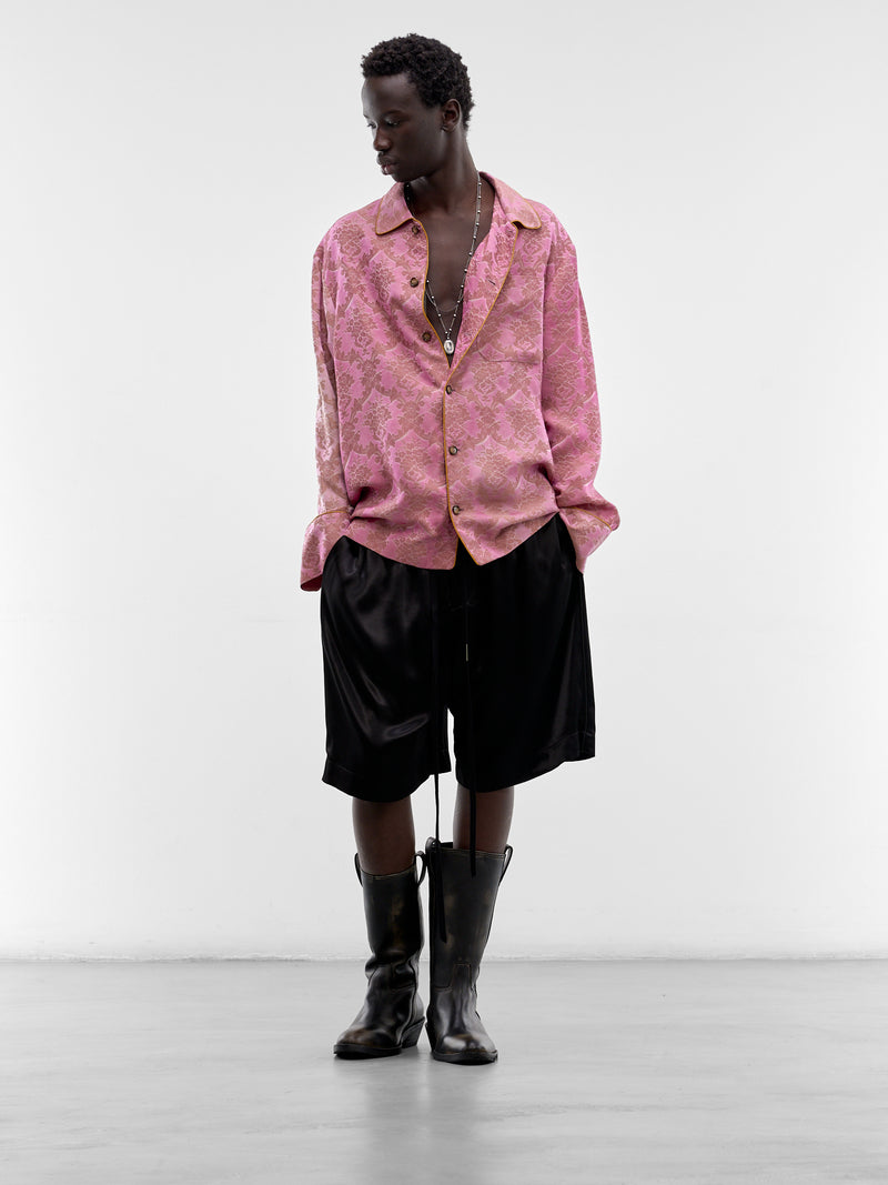 Pink Damon Relaxed Lounge Shirt (B0013933-FA730-BLOOM-PINK)