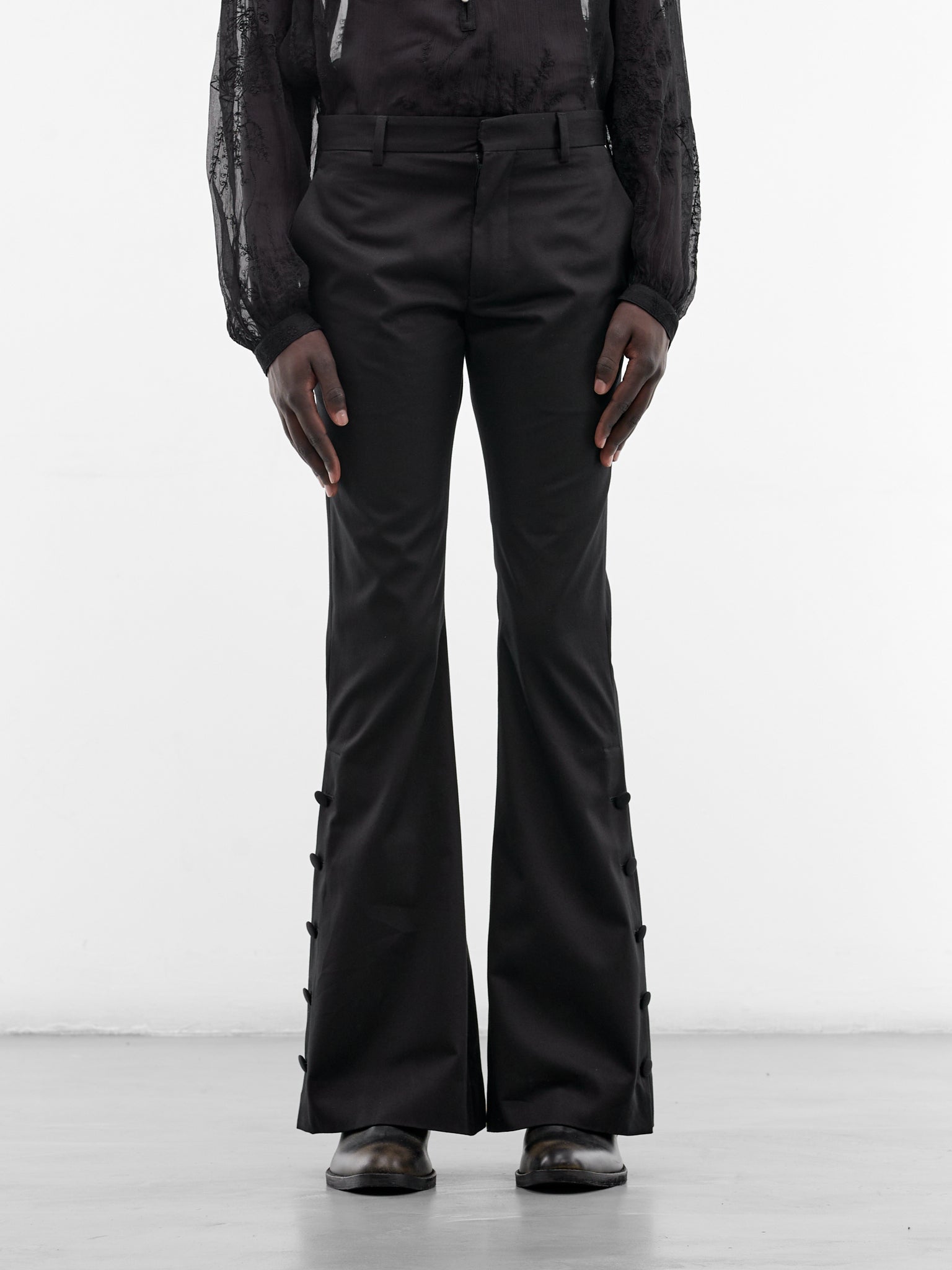 Black Vald Slim Bootcut Trousers (B0013936-FA709-BLACK)