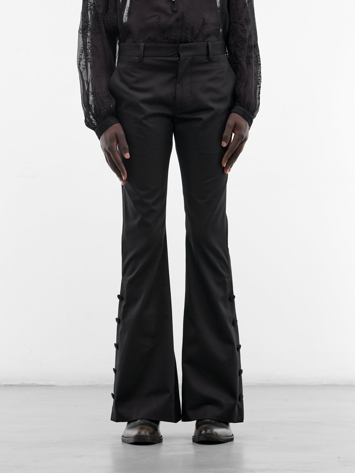 Black Vald Slim Bootcut Trousers (B0013936-FA709-BLACK)