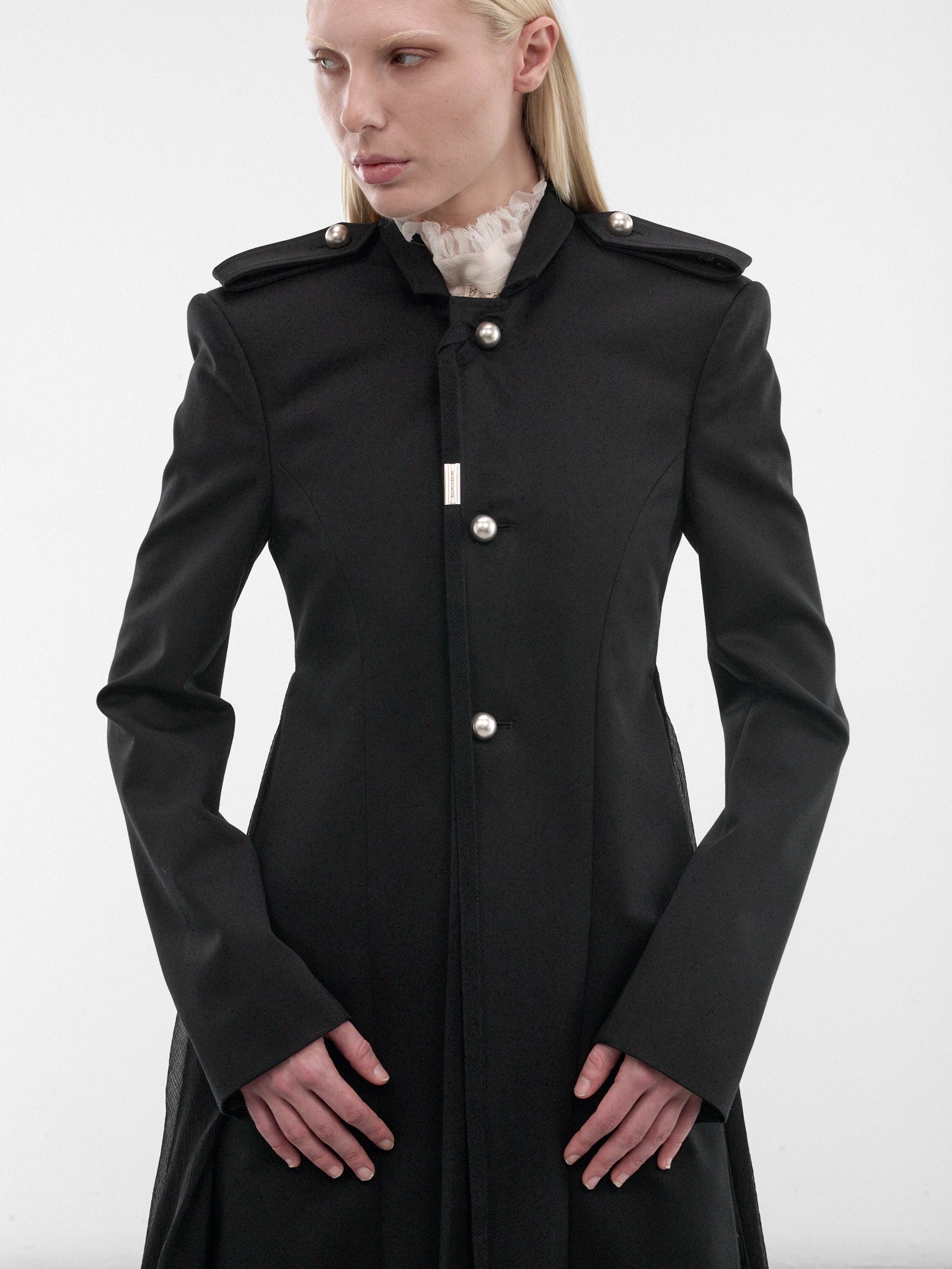 Black Fena Hybrid Overcoat (B0013965-FA709-BLACK)