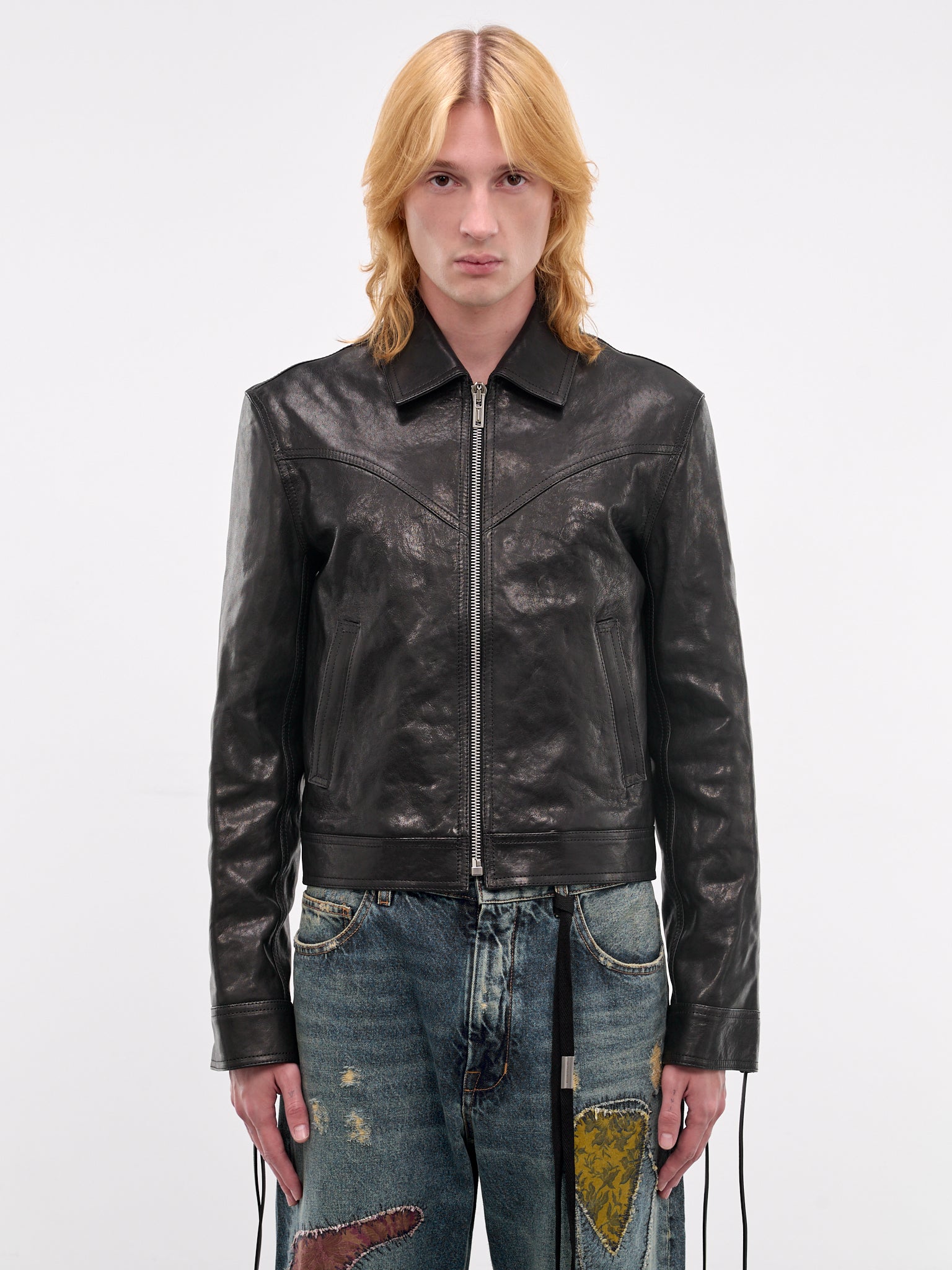 Ulv Lacing Lamb Zip Jacket (B0013975-LT137-BLACK)